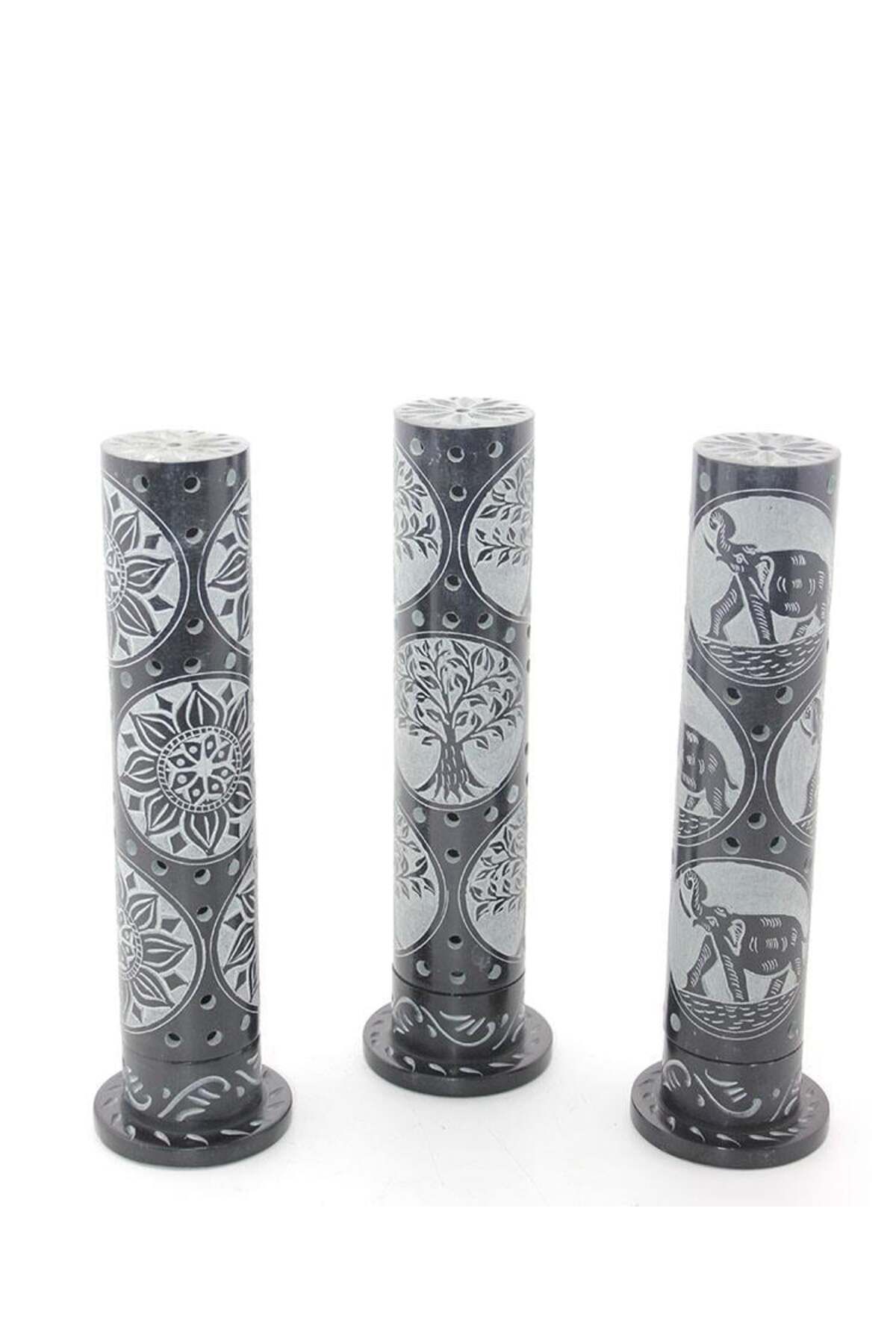 alsepeteavm Obsidian Taşı İşlemeli Kule Tütsülük Ksk2211