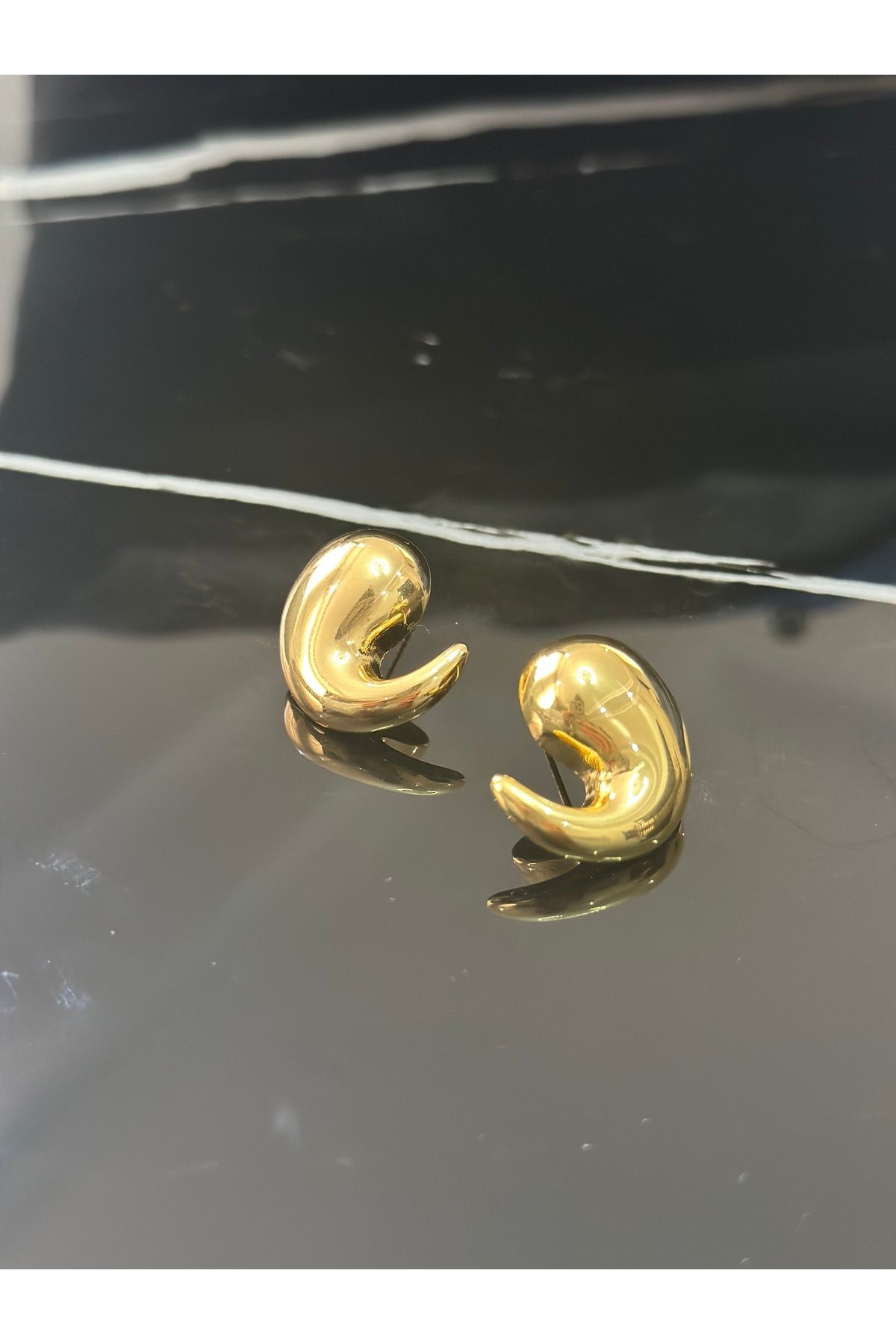 staınless steel Bottega Çelik Küpe