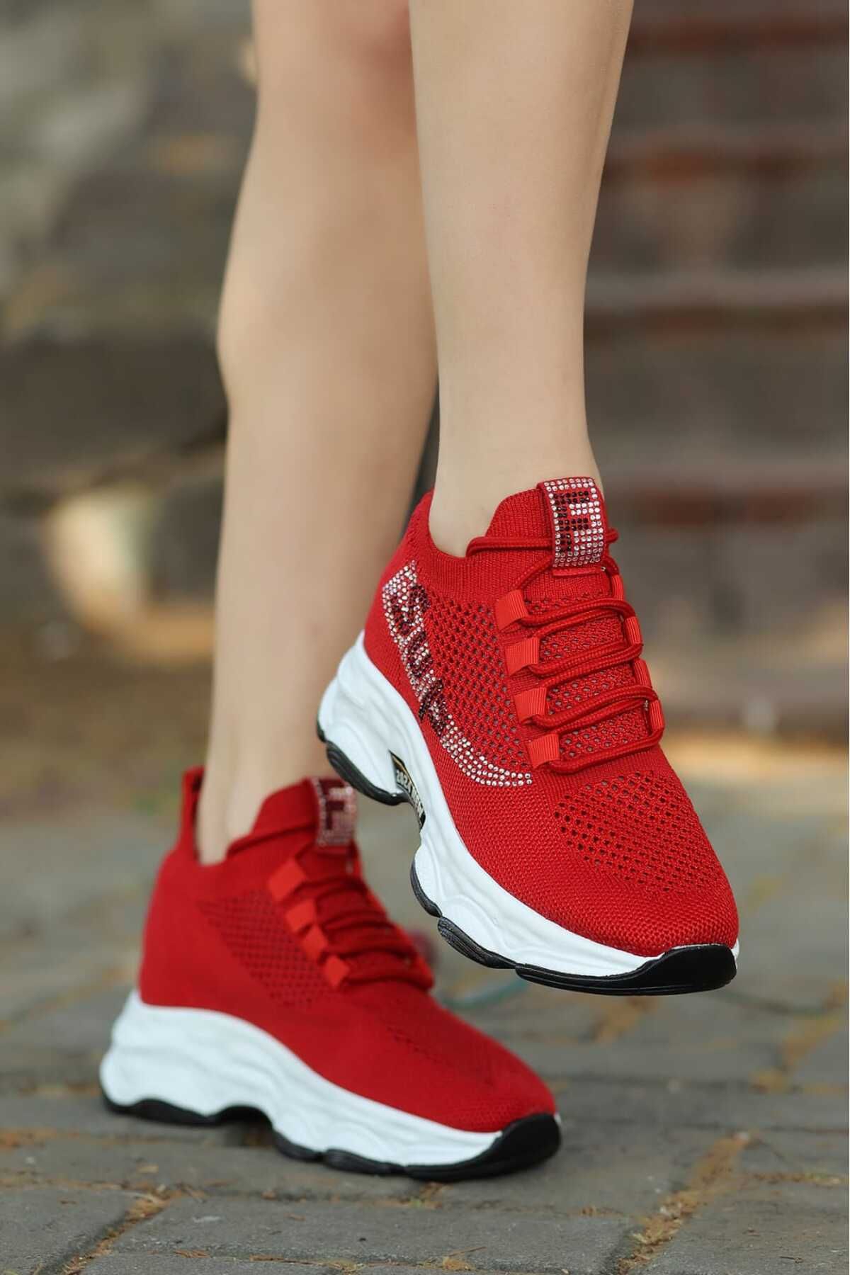 LEYDİ SHOES FRM SUP KIRMIZI TRİKO SPOR