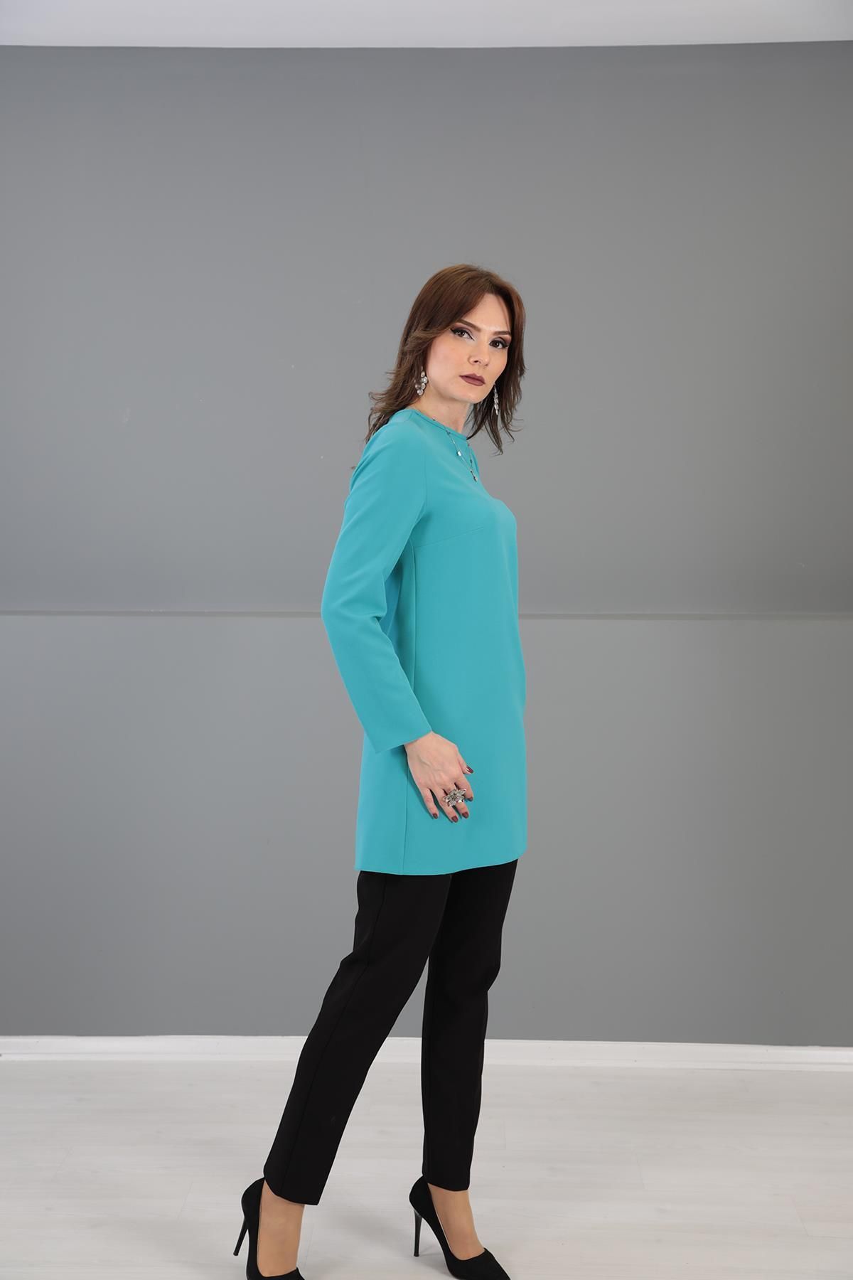 ÖNDER ÖZSOY-Sleeve Underwear-turquoise 3