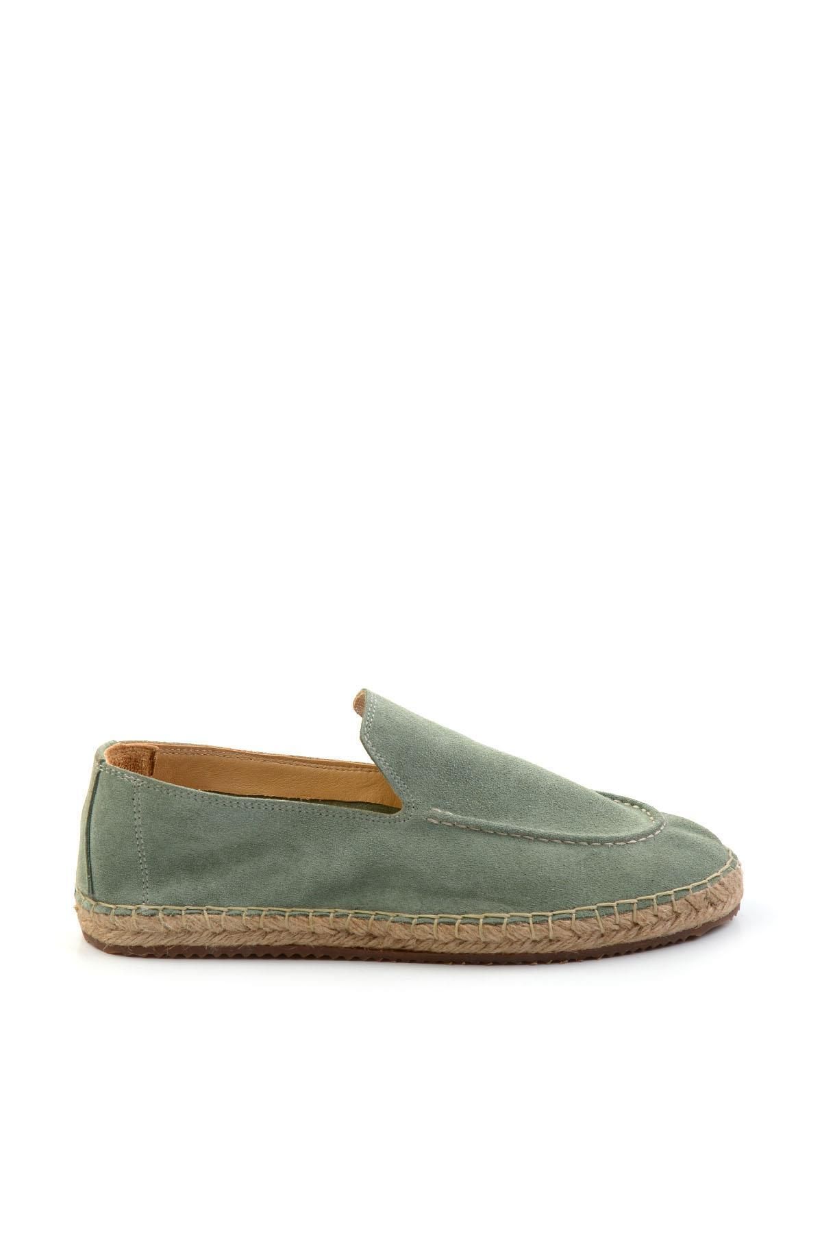 Bambi Yeşil Leather Erkek Espadril E01558000102