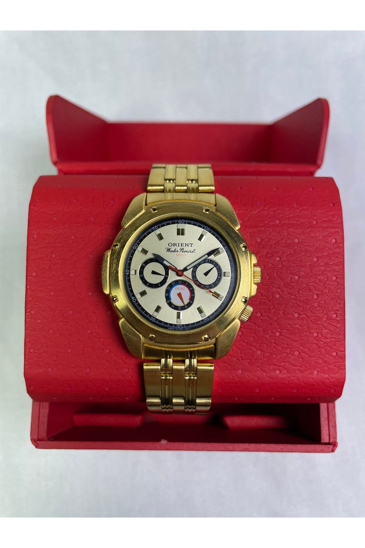 Orient BS902025108A Retro Model Üç Fonksiyonlu Sarı Kadranlı Klasik Erkek Kol Saati