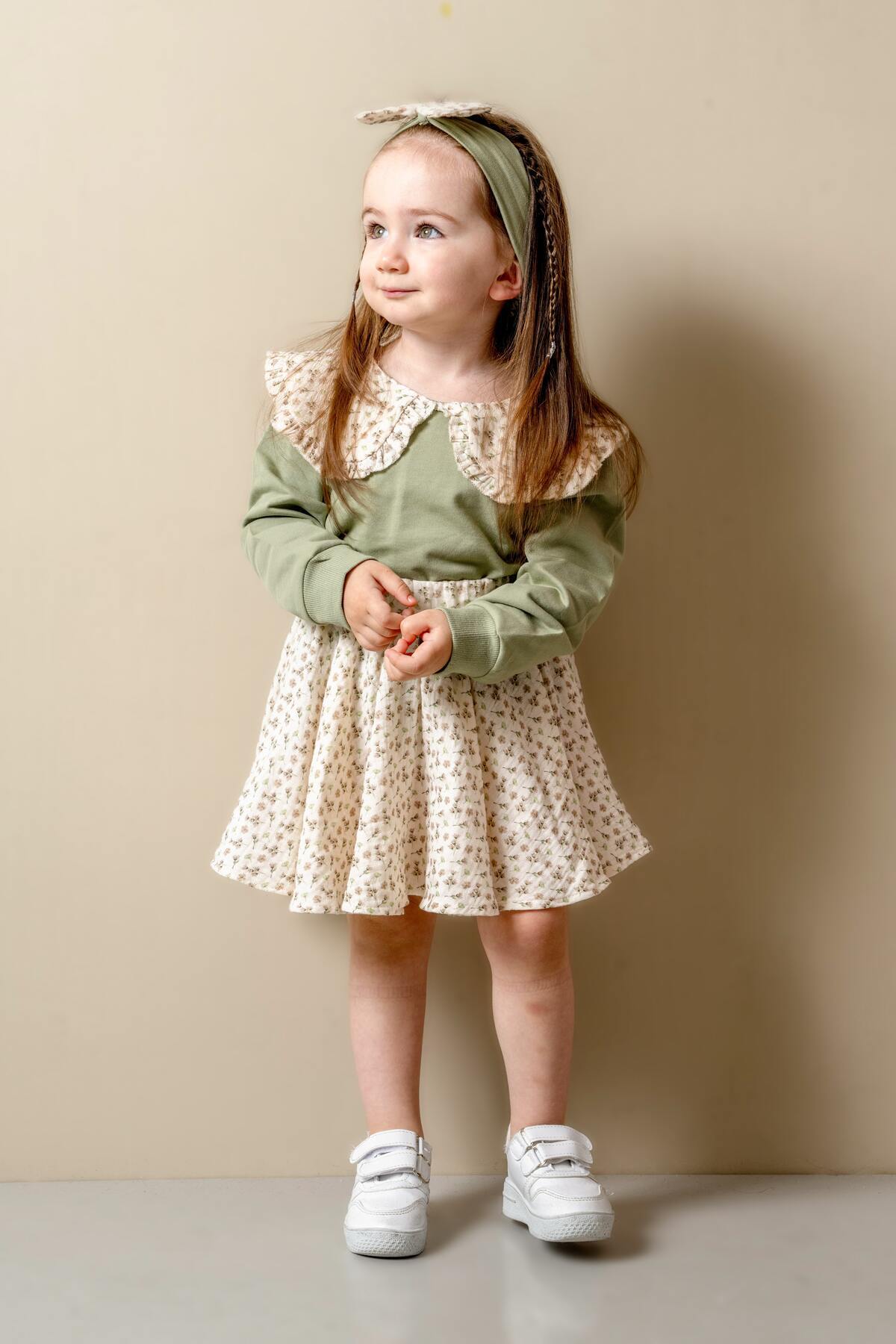 JNF kids Kız Bebek Etekli Takım Toka Hediyeli fotoğrafı 3 (önizleme)