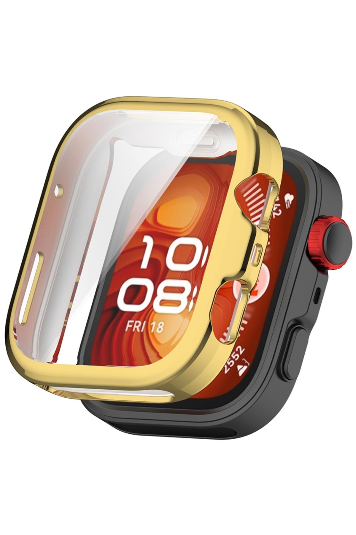 UnDePlus Huawei Watch Fit 4 Silikon Parlak Renkli Ekran Koruyuculu Kasa Koruyucu (Fit/Fit2/Fit3 Uyumlu Değild