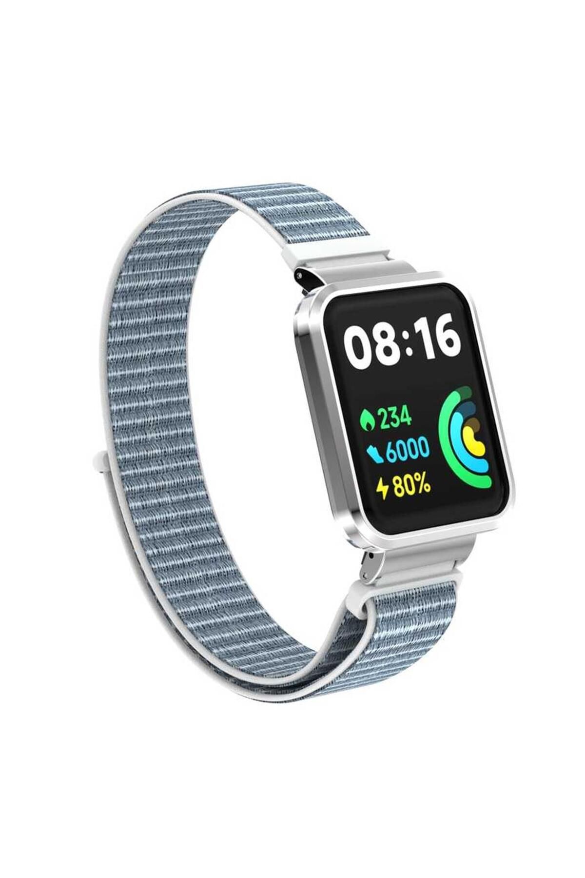 Microsonic Xiaomi Poco Watch Hasırlı Kordon Woven Sport Loop Beyaz