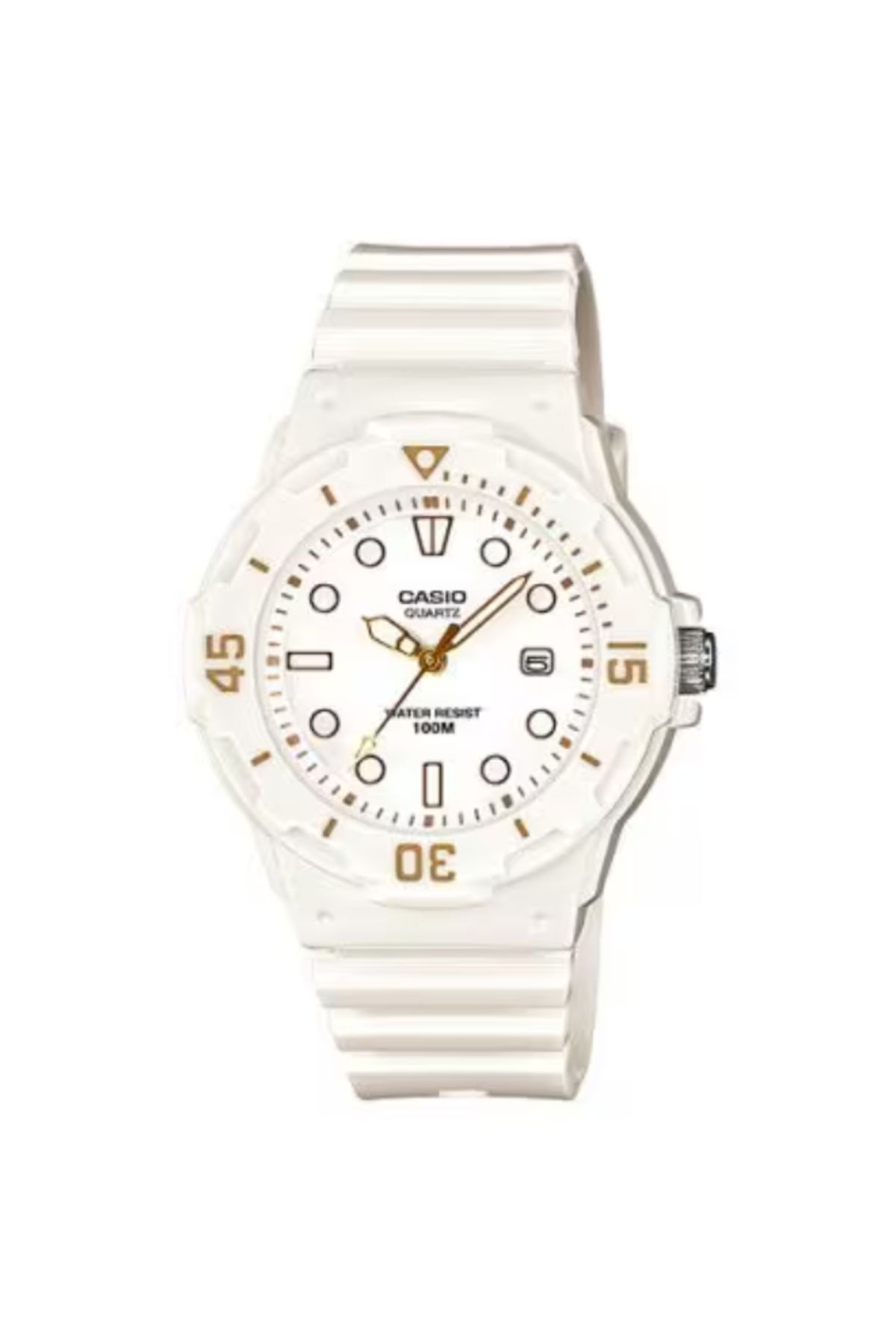 Casio-ساعة كاسيو النسائية التناظرية ذات الميناء الأبيض - LRW-200H-7E2VDF 1