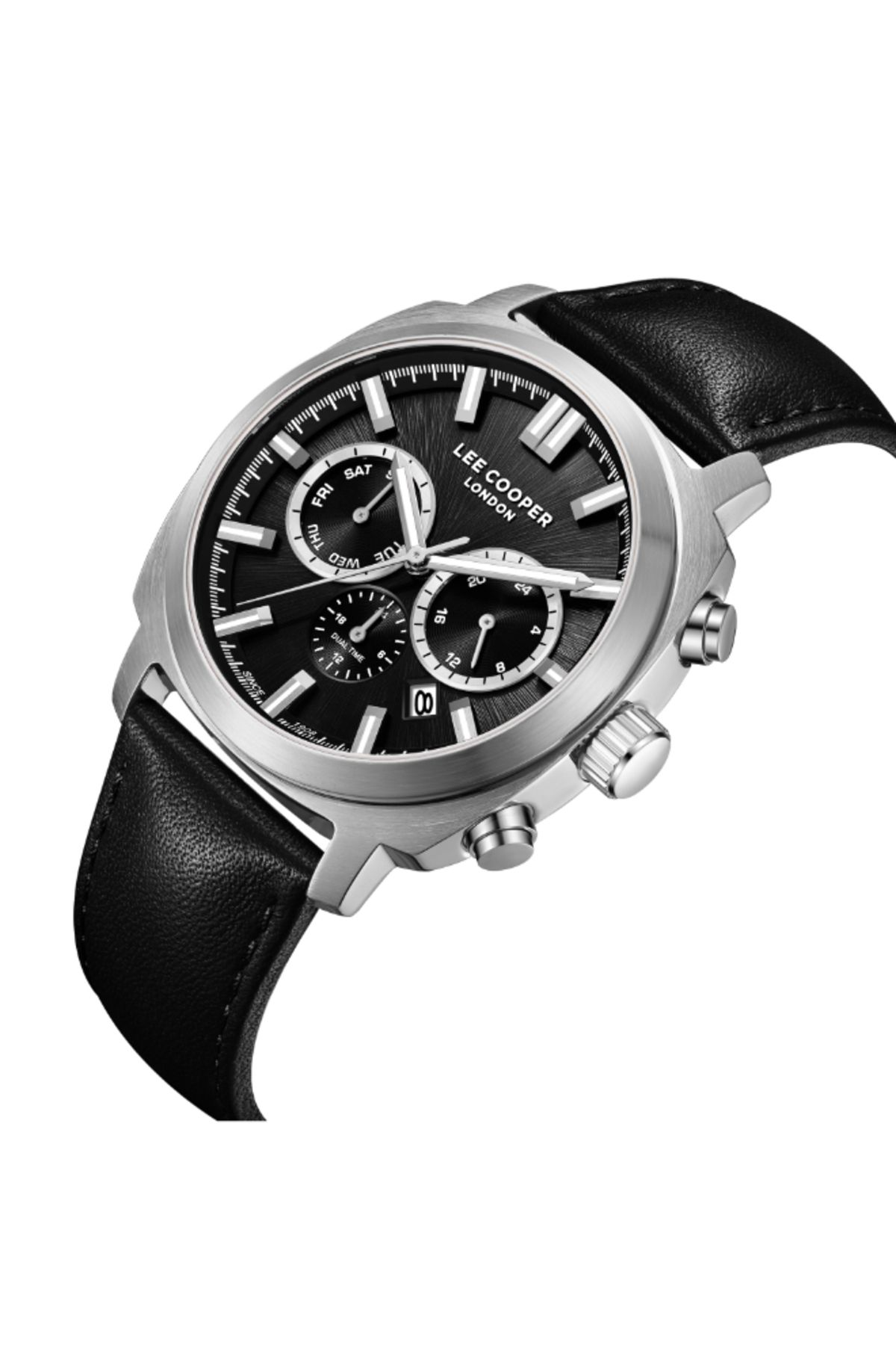 Lee Cooper-Lee Cooper Men's Multi Function Black Dial Watch - LC08172.351 2