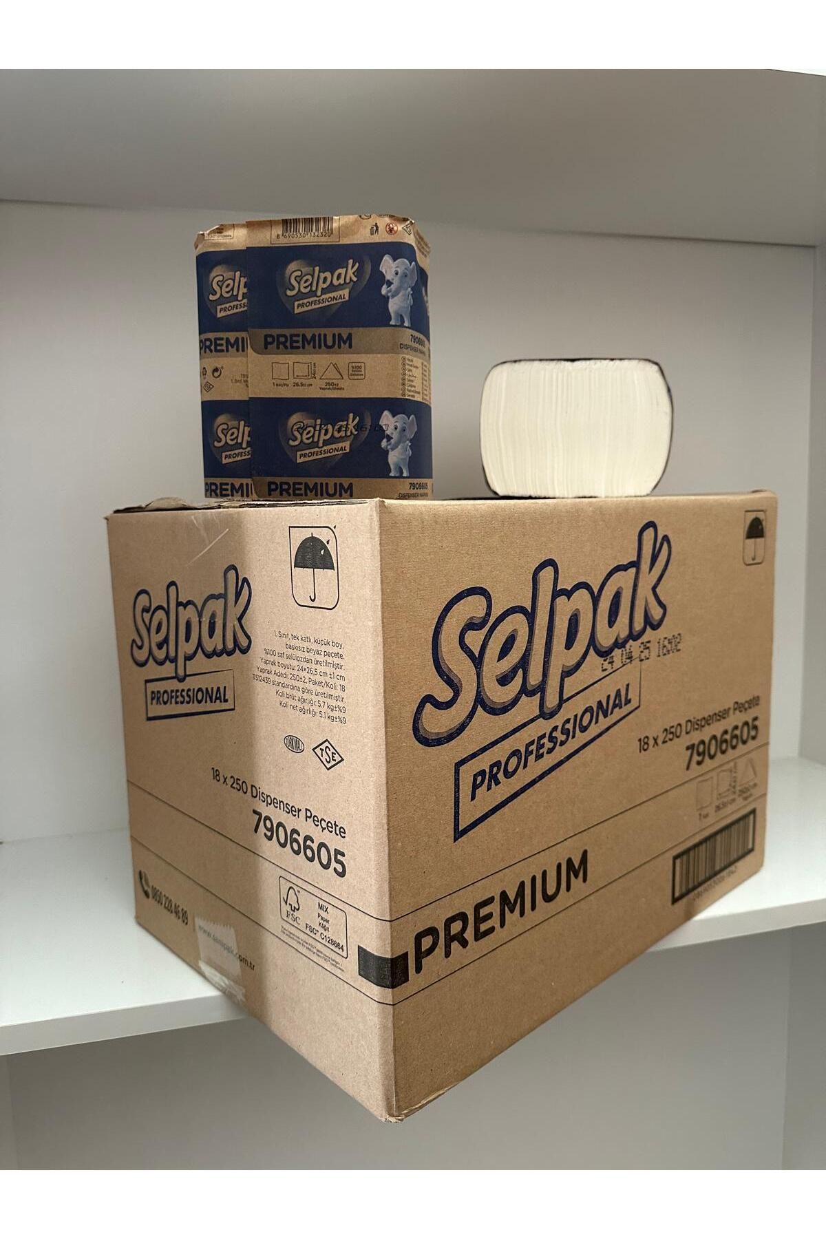 Selpak Professional SELPAK PREMIUM PROFESSIONAL 18 X 250 DİSPENSER PEÇETE