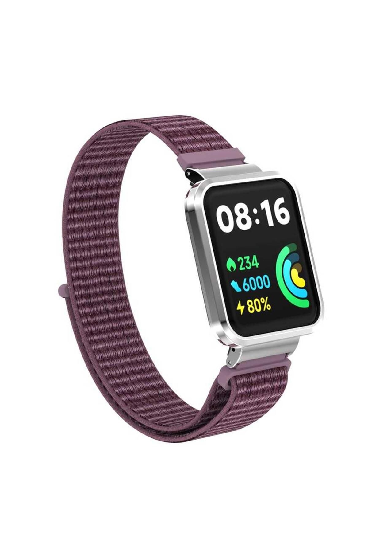 Microsonic Xiaomi Poco Watch Hasırlı Kordon Woven Sport Loop Mor