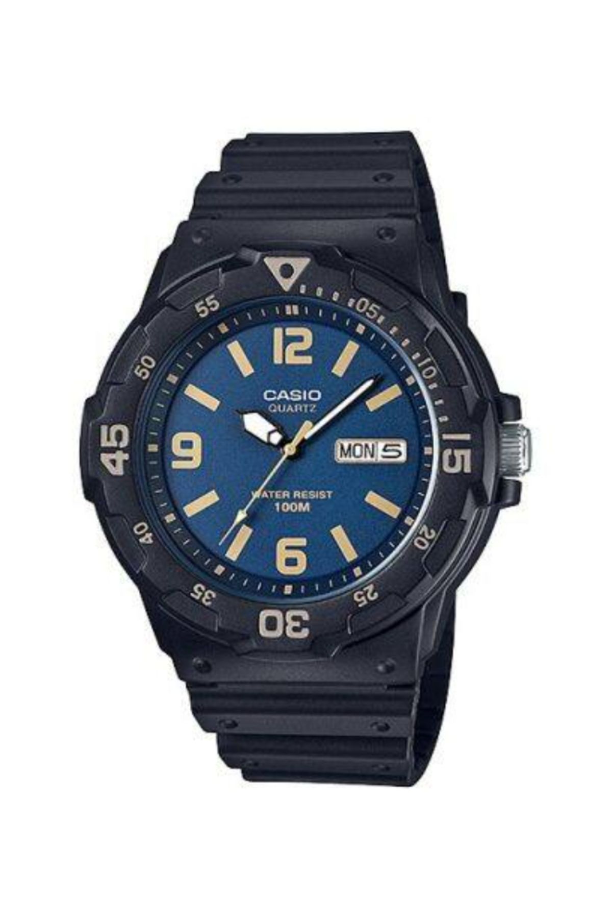 Casio-ساعة كاسيو للرجال بمينا ازرق - MRW-200H-2B3 1