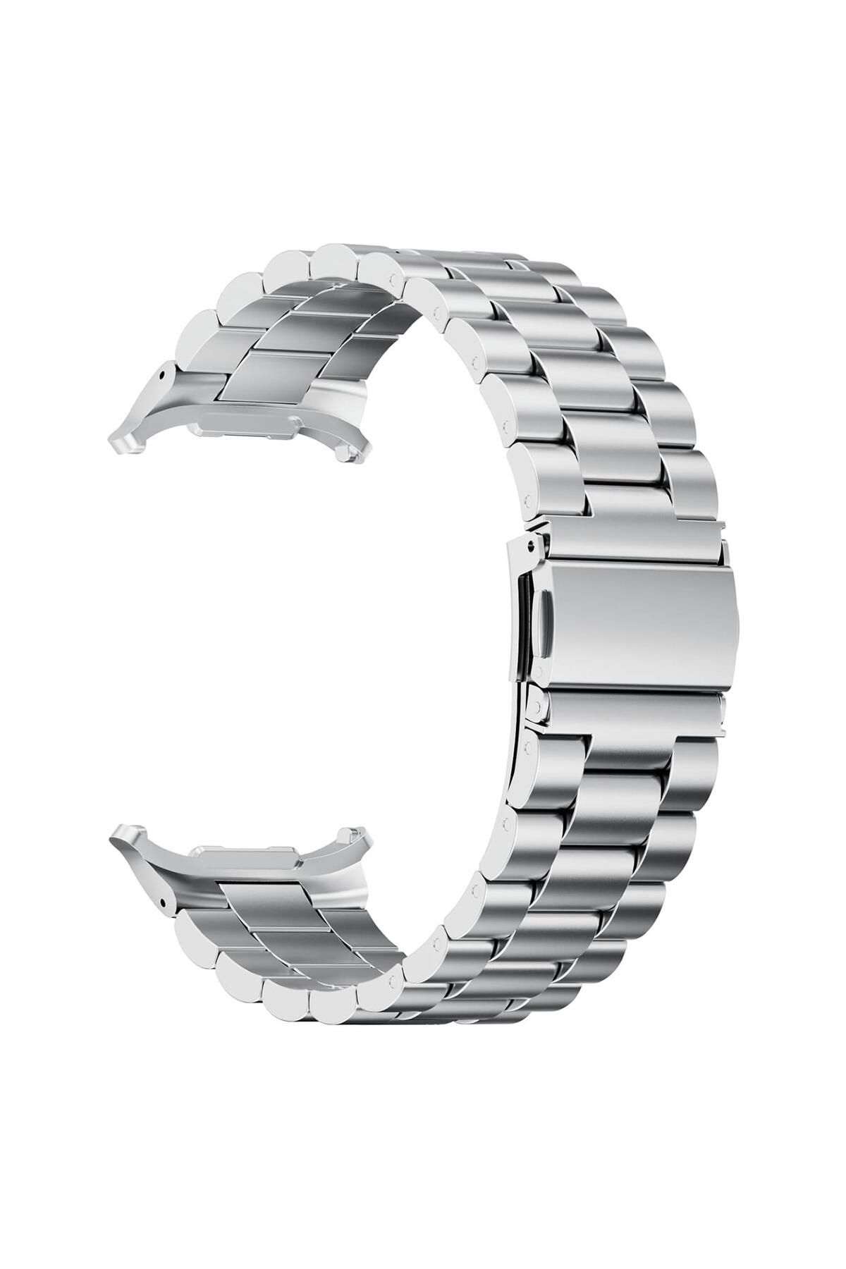 Microsonic Samsung Galaxy Watch Ultra Metal Stainless Steel Kordon Gümüş