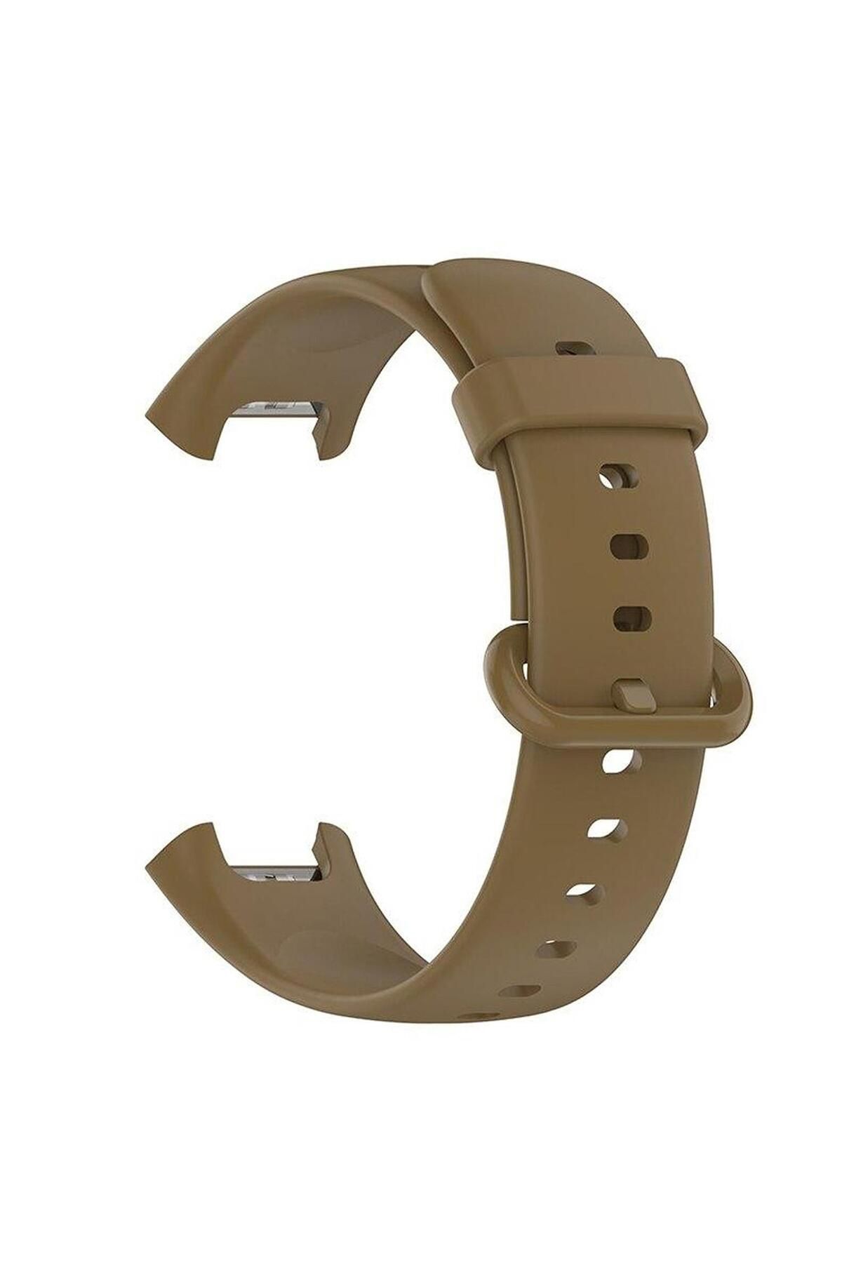 Microsonic Xiaomi Poco Watch Kordon, Silicone Sport Band Kahverengi