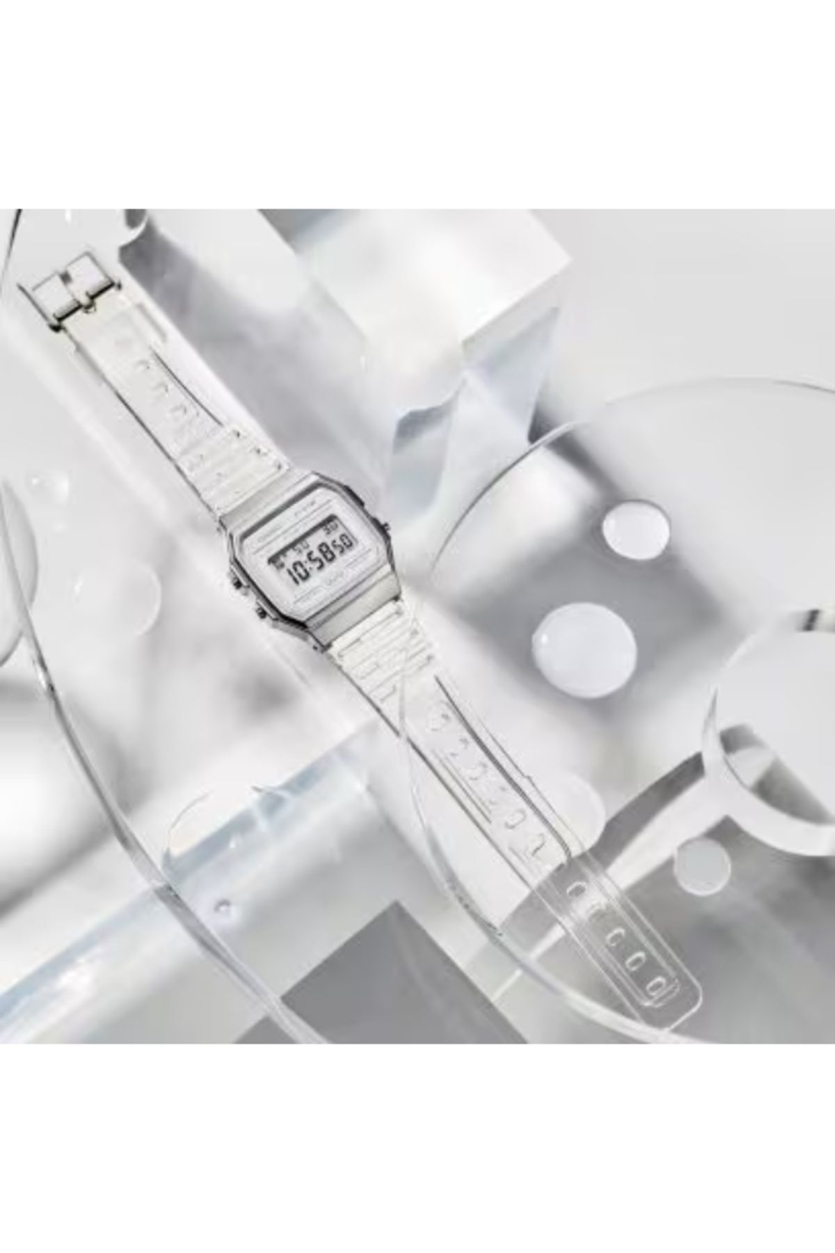 Casio-CASIO Men's Digital White Dial Watch - F-91WS-7DF 4