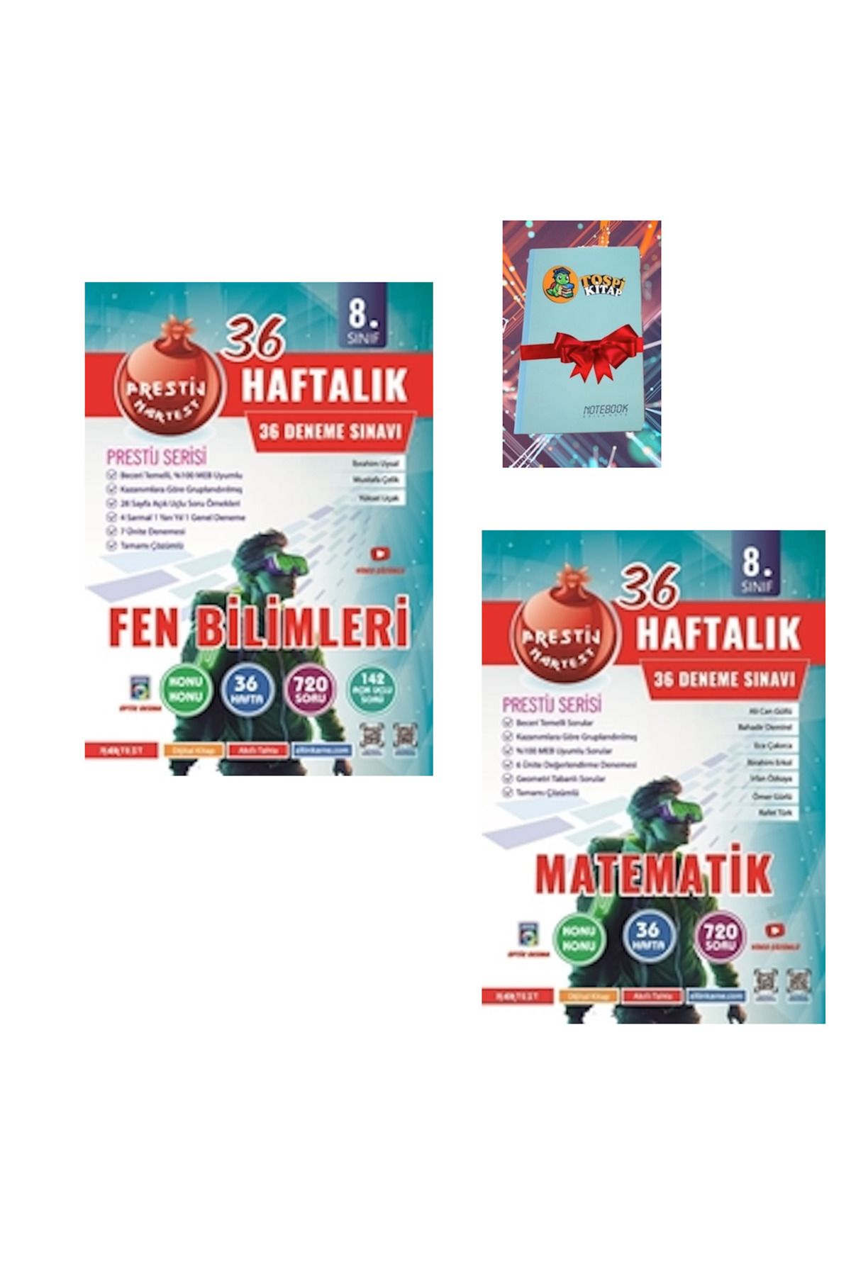 Nartest Yayınları 8. Sınıf Haftalık FEN BİLİMLERİ + MATEMATİK Denemeleri ( NOT DEFTERİ HEDİYE)