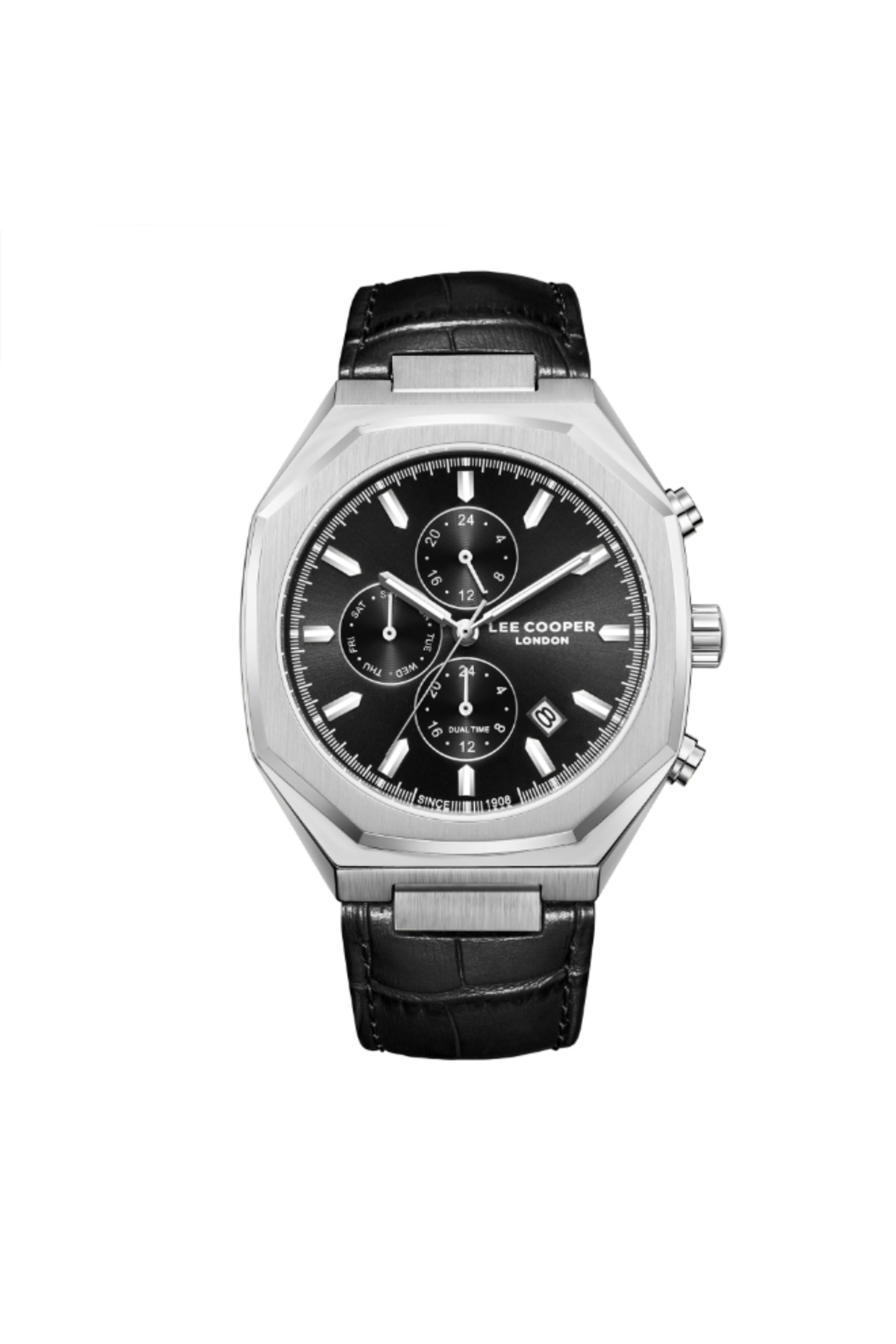 ساعت مردانه چندکاره لی کوپر با صفحه مشکی – LC08168.351