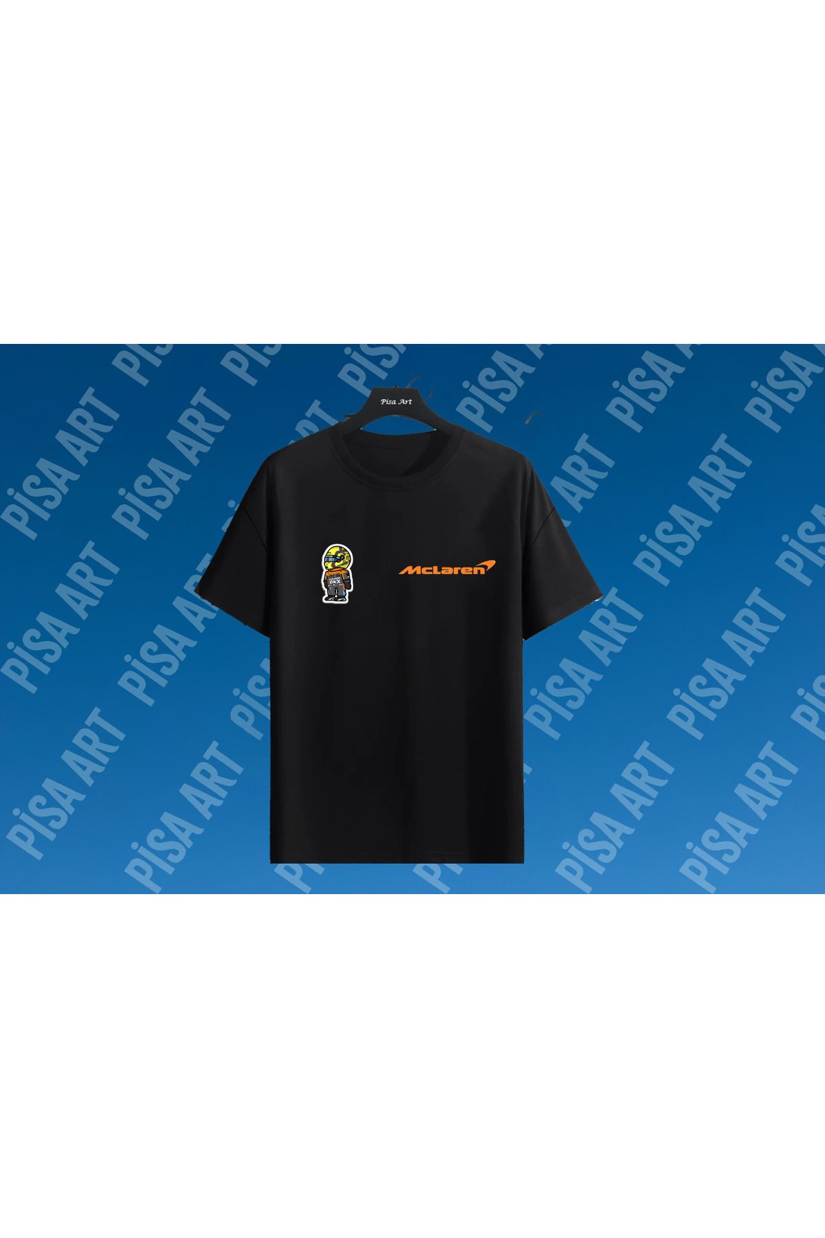Pisa Art MCLAREN X L.NORRİS KARİKATÜR ÖZEL TASARIM UNISEX T-SHIRT