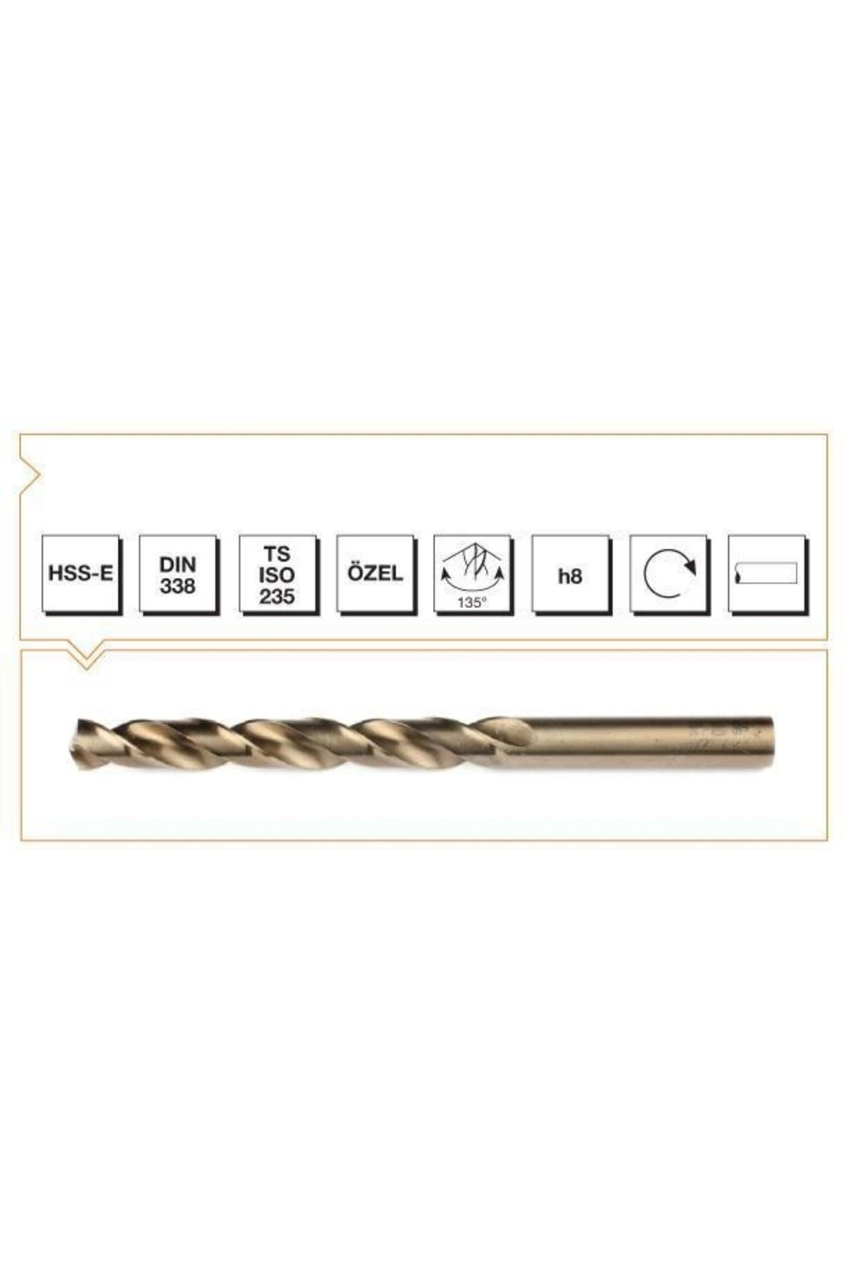 minaydan Makina Takım HSS-E Altın Seri İnox Delme Matkap Ucu 3 mm
