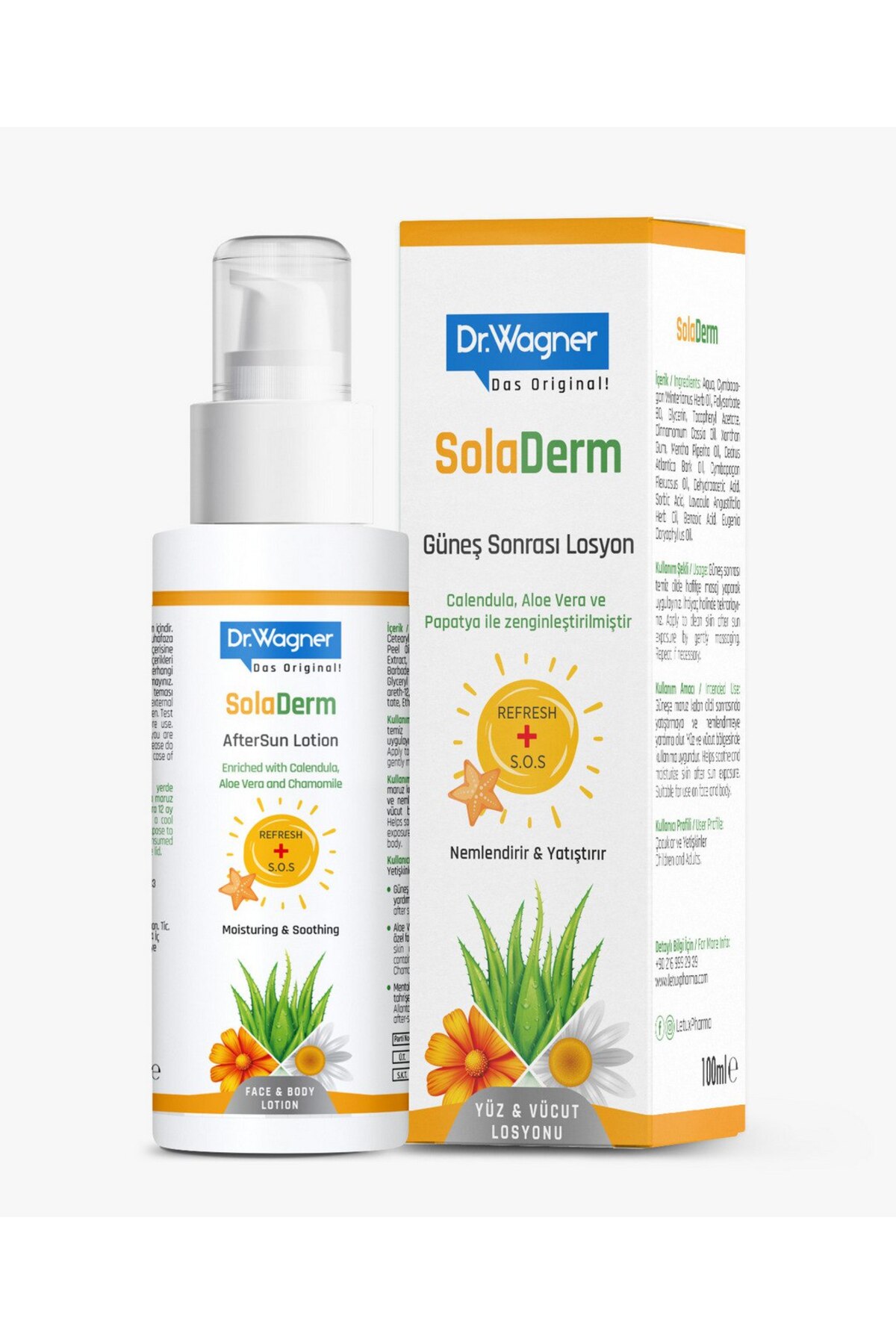 Dr.Wagner SolaDerm Güneş Sonrası Yatıştırıcı Losyon – 100 ml — DRW-SLD