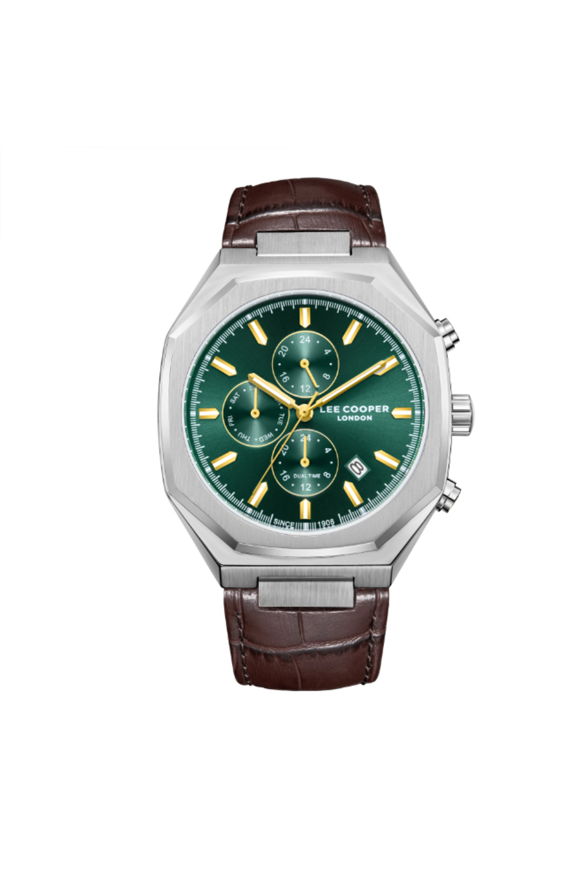 ساعت مردانه چندکاره لی کوپر با صفحه سبز تیره - LC08168.374
