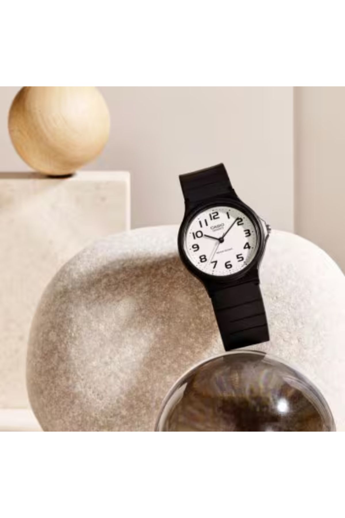 Casio-ساعة كاسيو للرجال بمينا أبيض تناظرية - MQ-24-7B2LDF 3