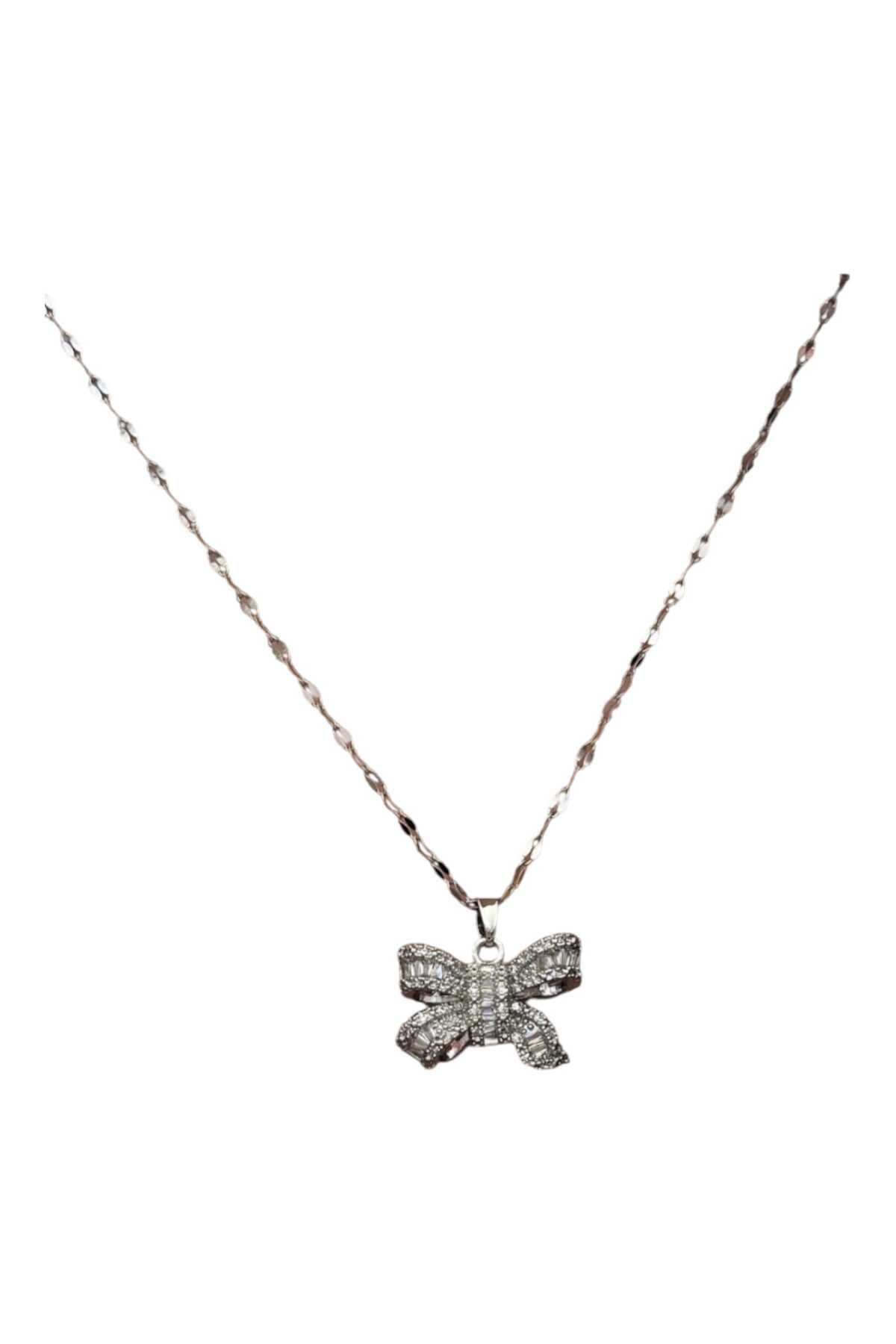 Butik Çelik Silver Kolye 45 Cm - Zarif ve Şık Tasarım