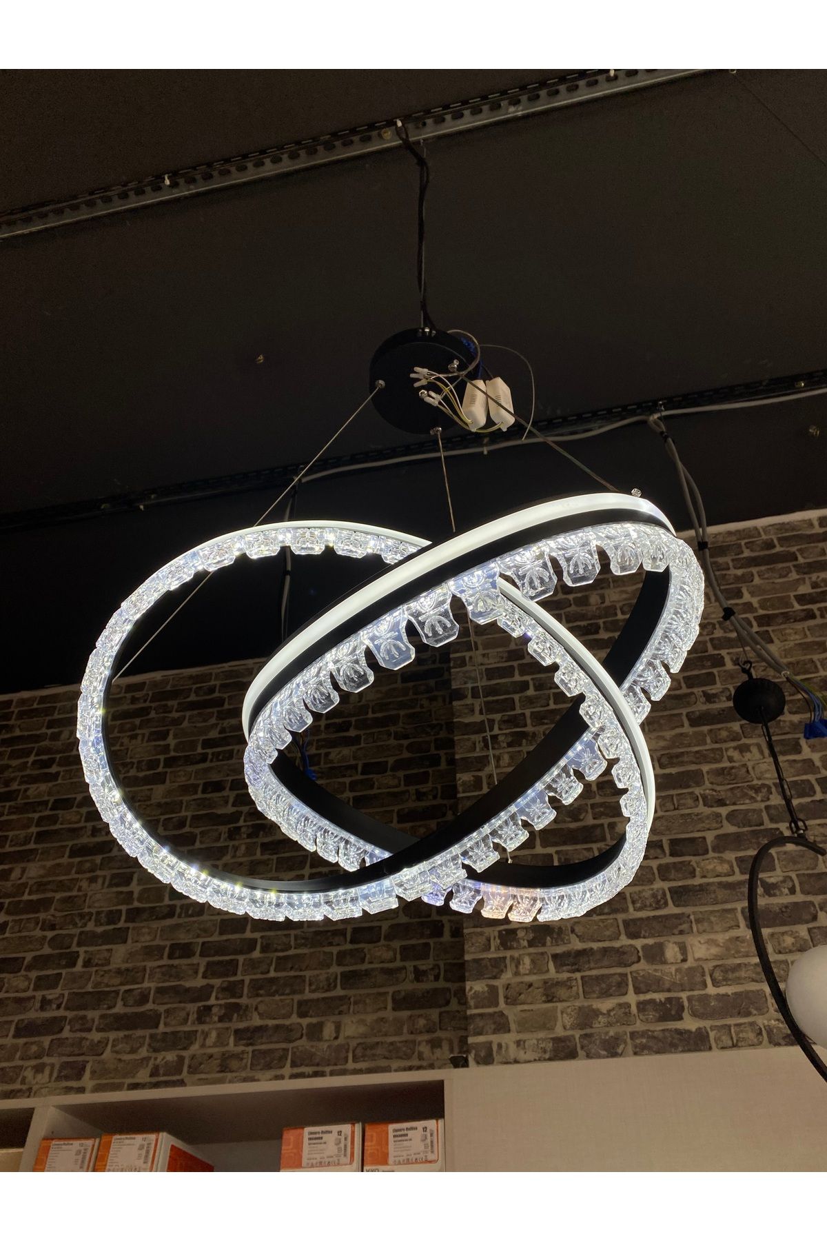 Home Kristal 3 Renk Sarkıt Led Avize (Salon, mutfak, oda, hol)