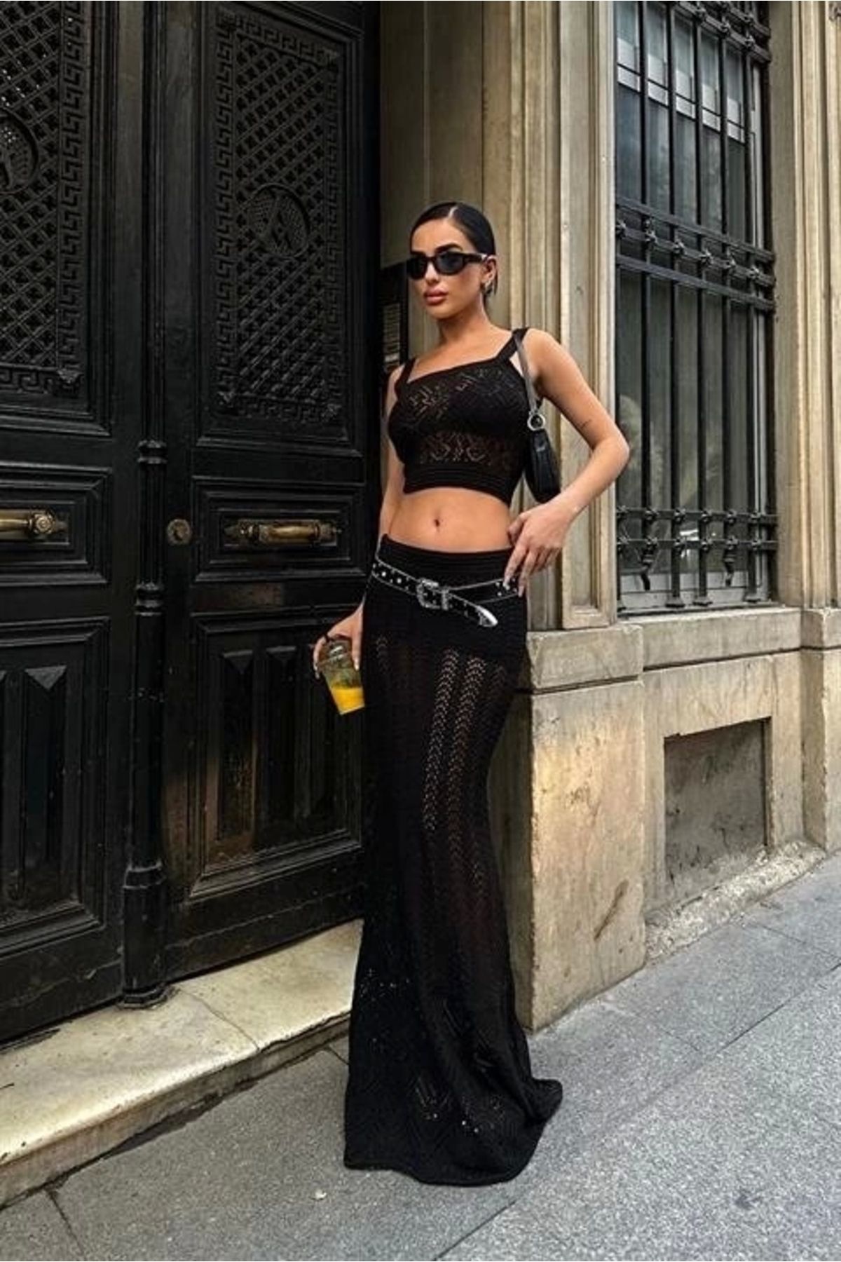 Silerra Kayla Dantel Desenli Crop Takım 9840