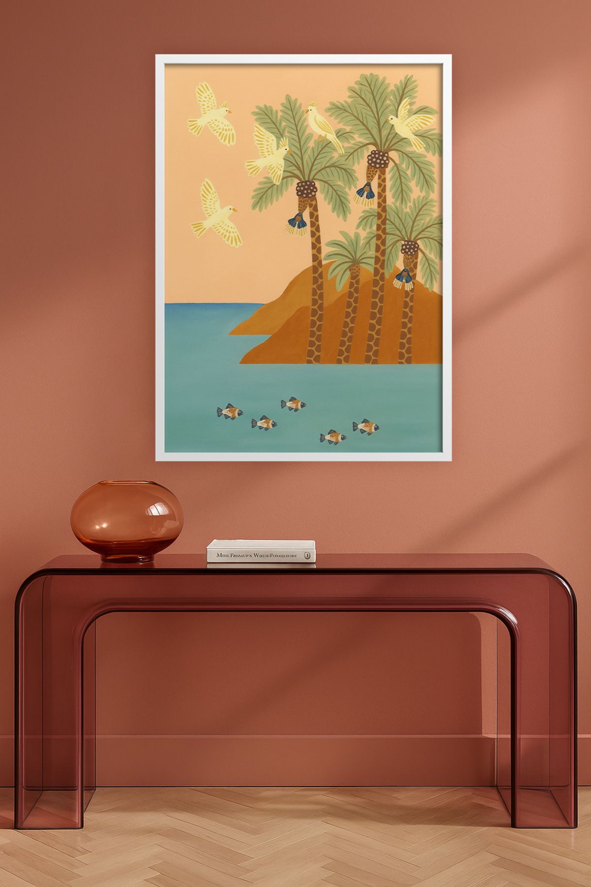 HOMEPACK Tekli Ahşap Çerçeveli Tablo Tek Parça Poster Tablo TKKARINA-22