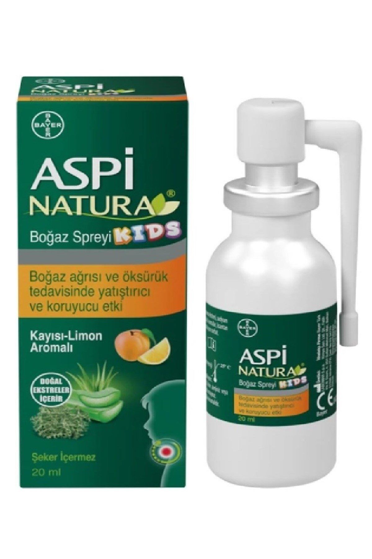 Bayer Aspinatura Kids Kayısı ve Limon Boğaz Spreyi 20 ml