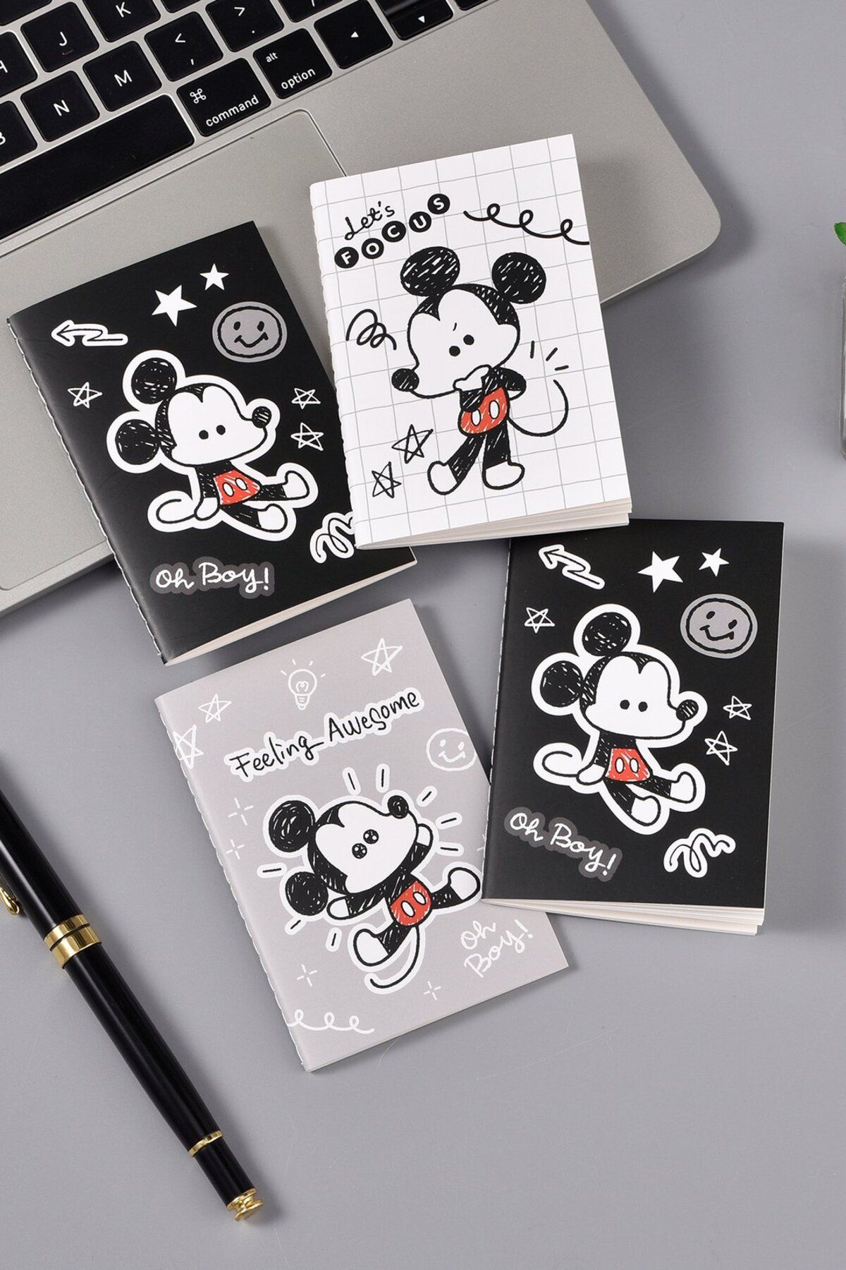 Miniso Disney Mickey Mouse Lisanslı Dikişli Defter Seti
