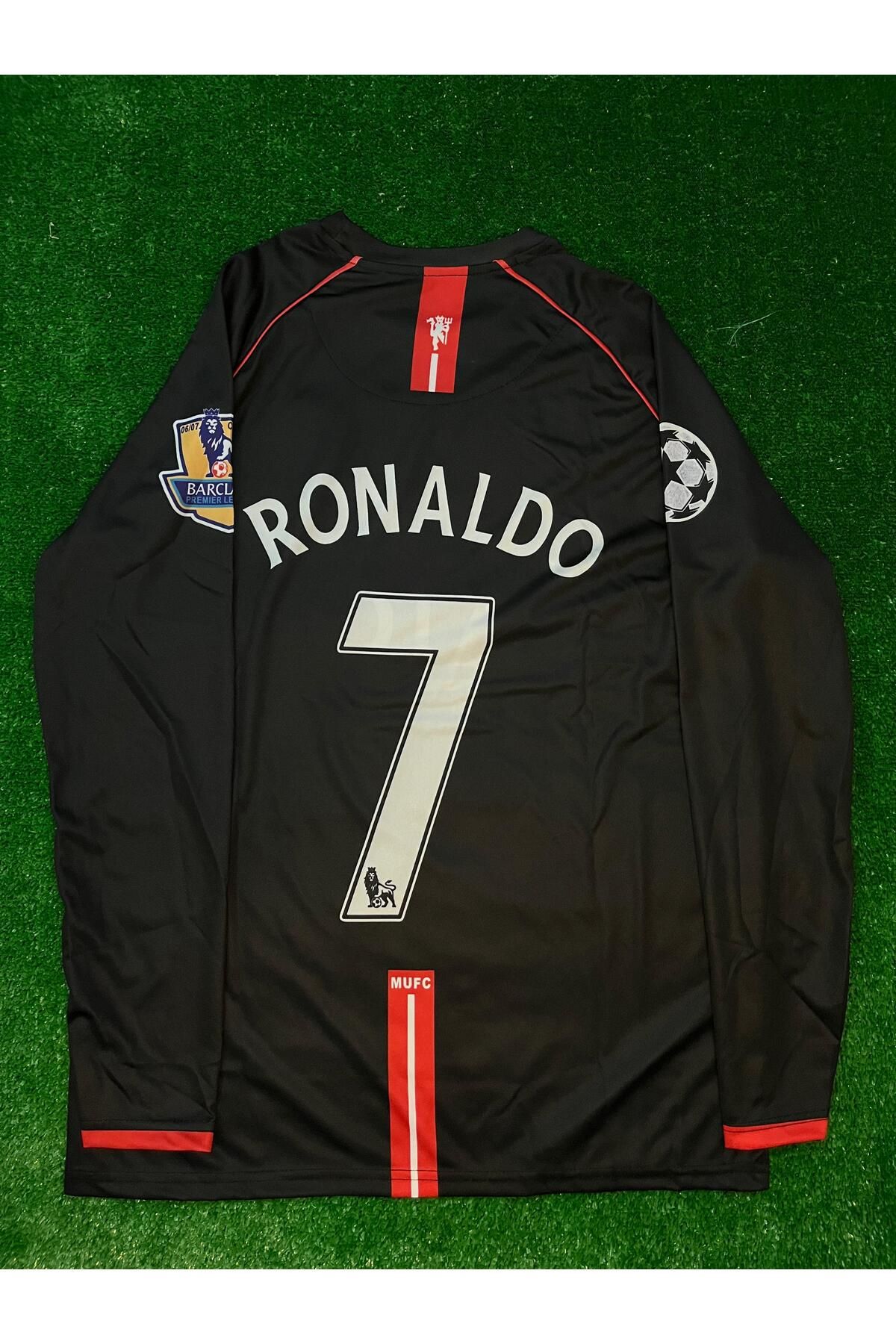 JANJON STAR Manchester.United Cristiano Ronaldo 2008 Siyah Renk Uzun Kollu Nostalji Forma