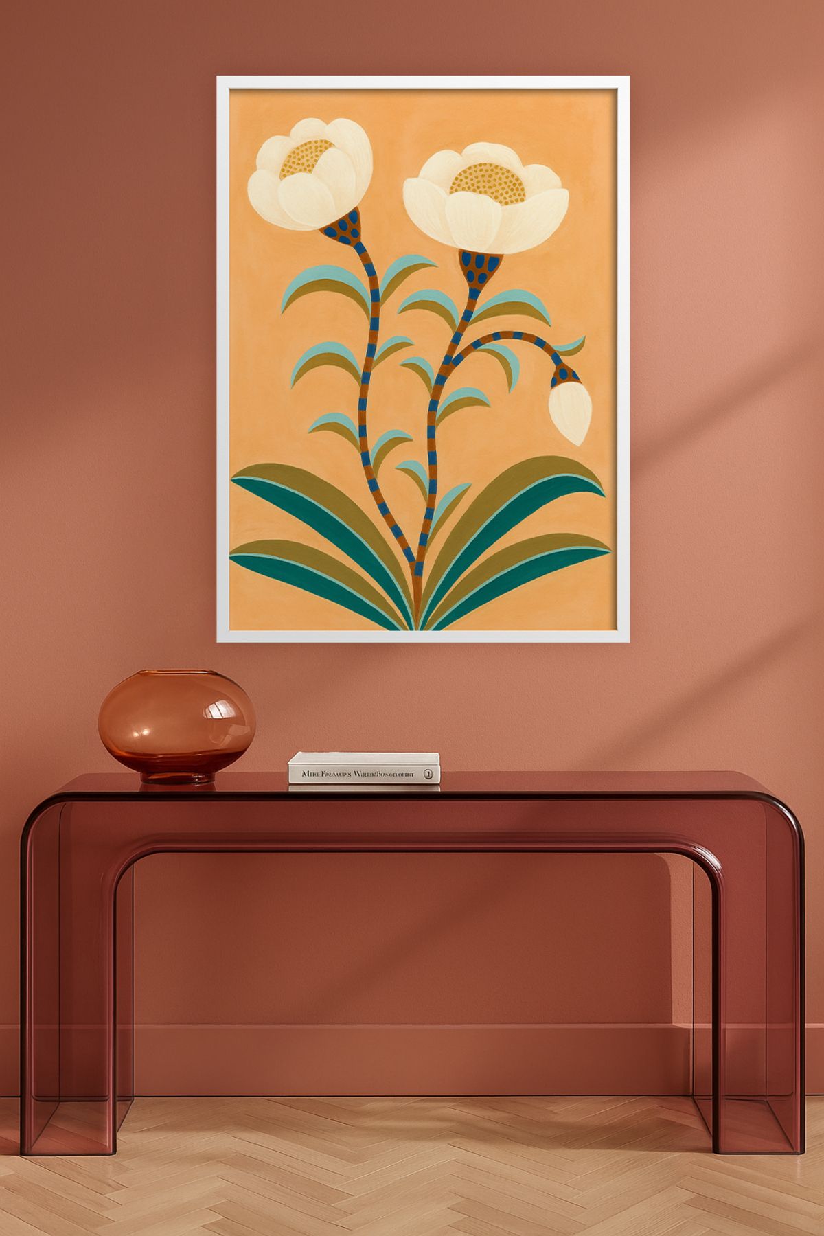 HOMEPACK Tekli Ahşap Çerçeveli Tablo Tek Parça Poster Tablo TKKARINA-27