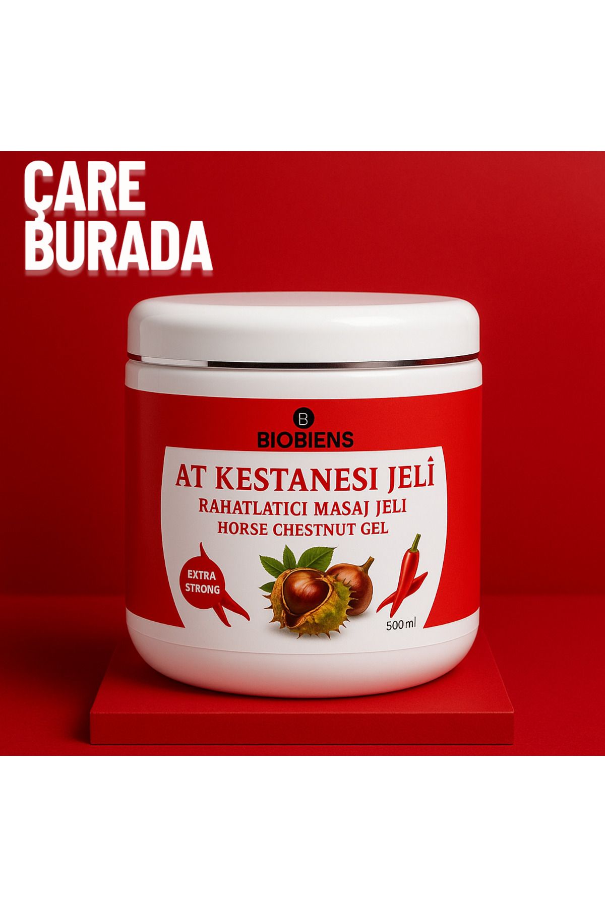 Çare Burada Sıcak At Kestanesi Masaj Jeli 500 ml