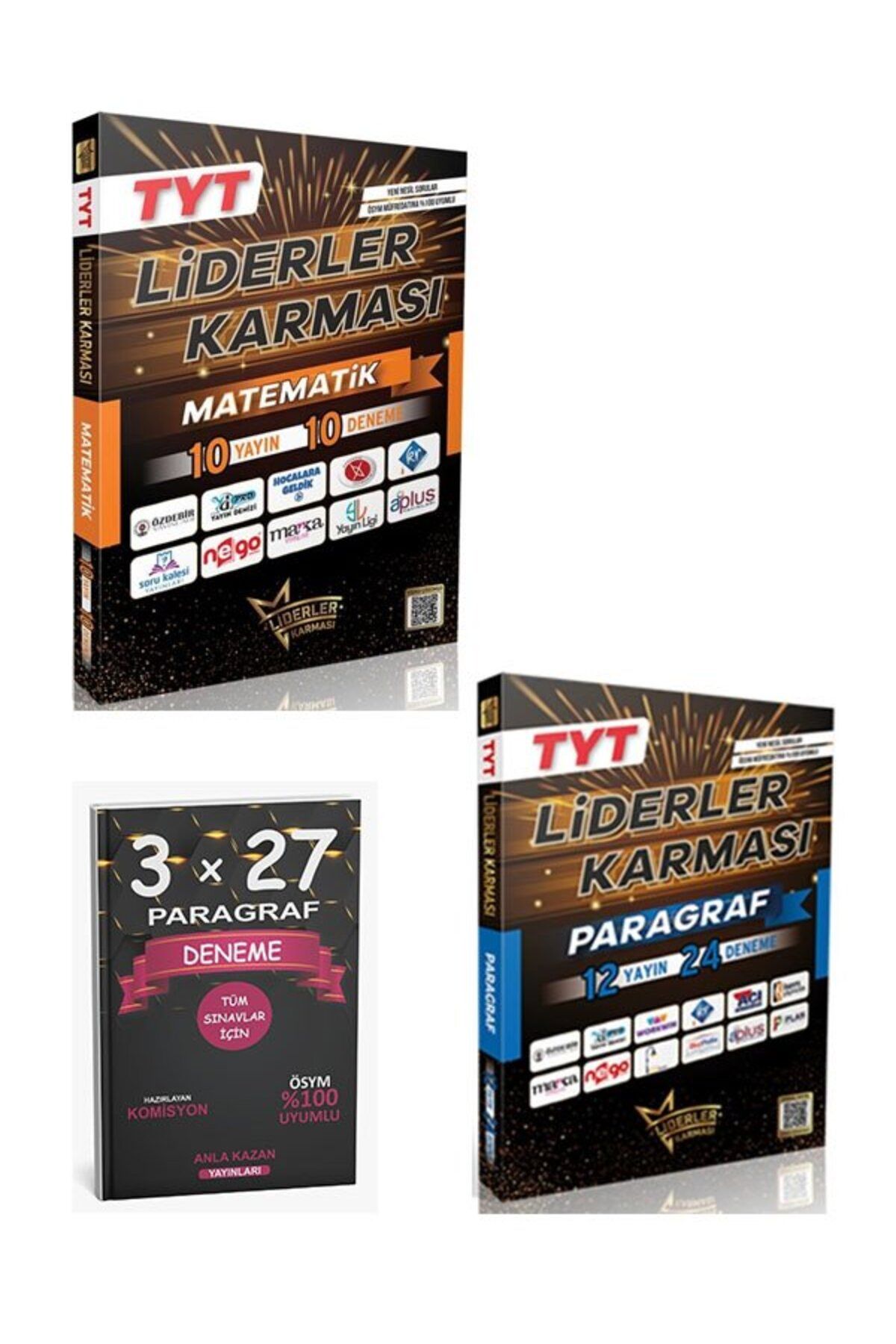 Anla Kazan Yayınları Liderler Karması TYT Matematik+Paragraf Branş Denemeleri+AnlaKazan PAragraf