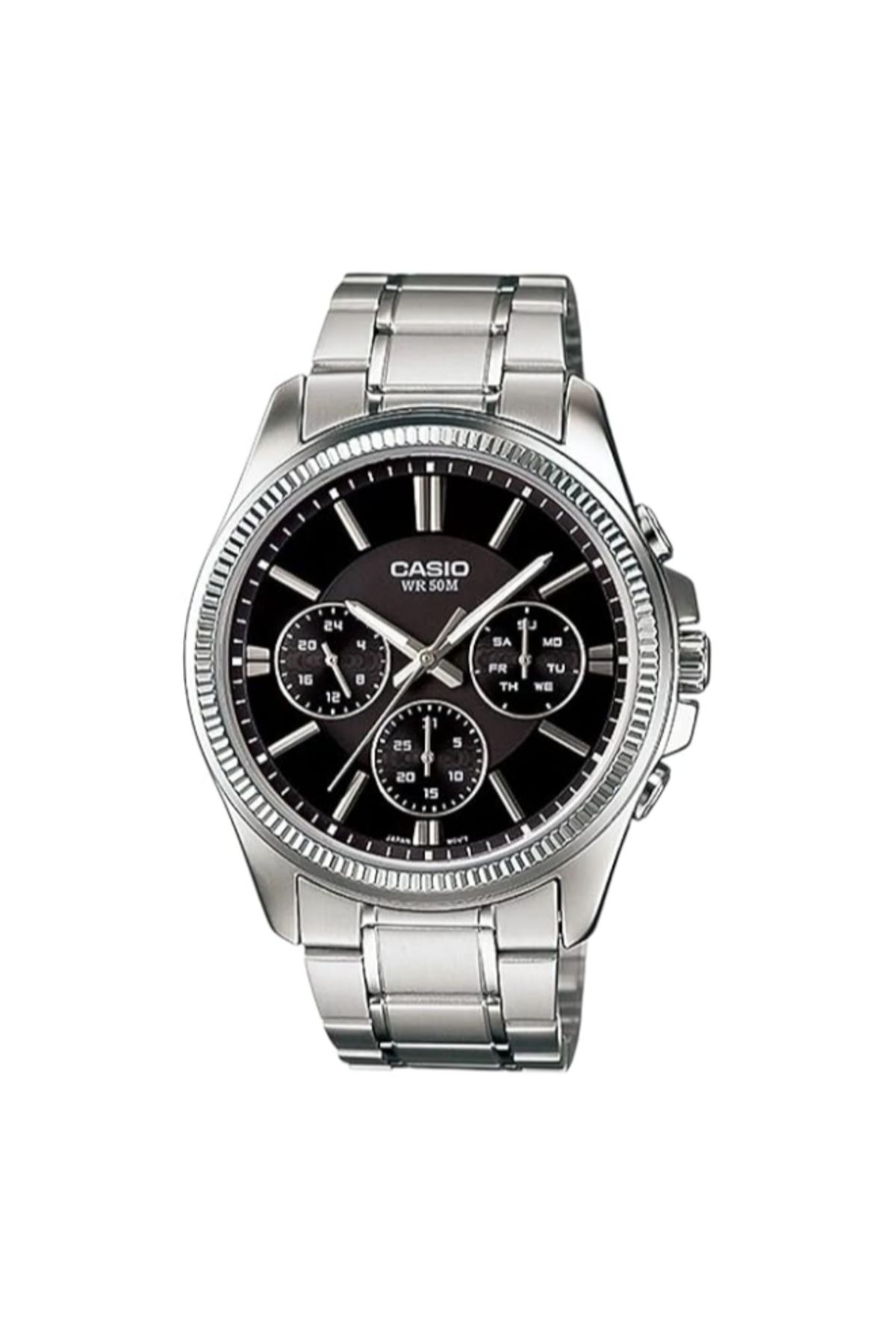 Casio-ساعة كاسيو للرجال بمينا أسود تناظرية - MTP-1375D-1A 2