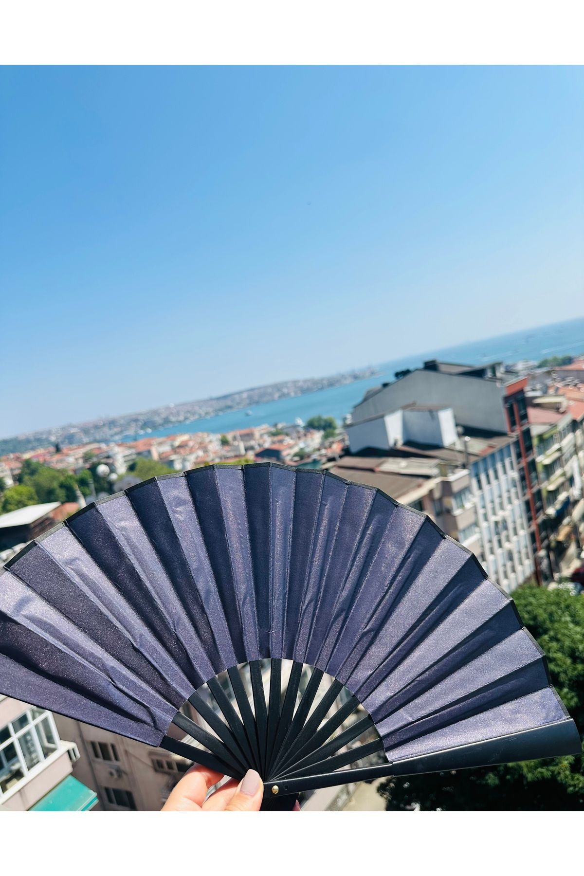 Bukiro Yüksek Kalite Yelpaze Festival Yelpaze Plaj Desenli Yelpaze Dayanıklı Büyük Boy Yelpaze