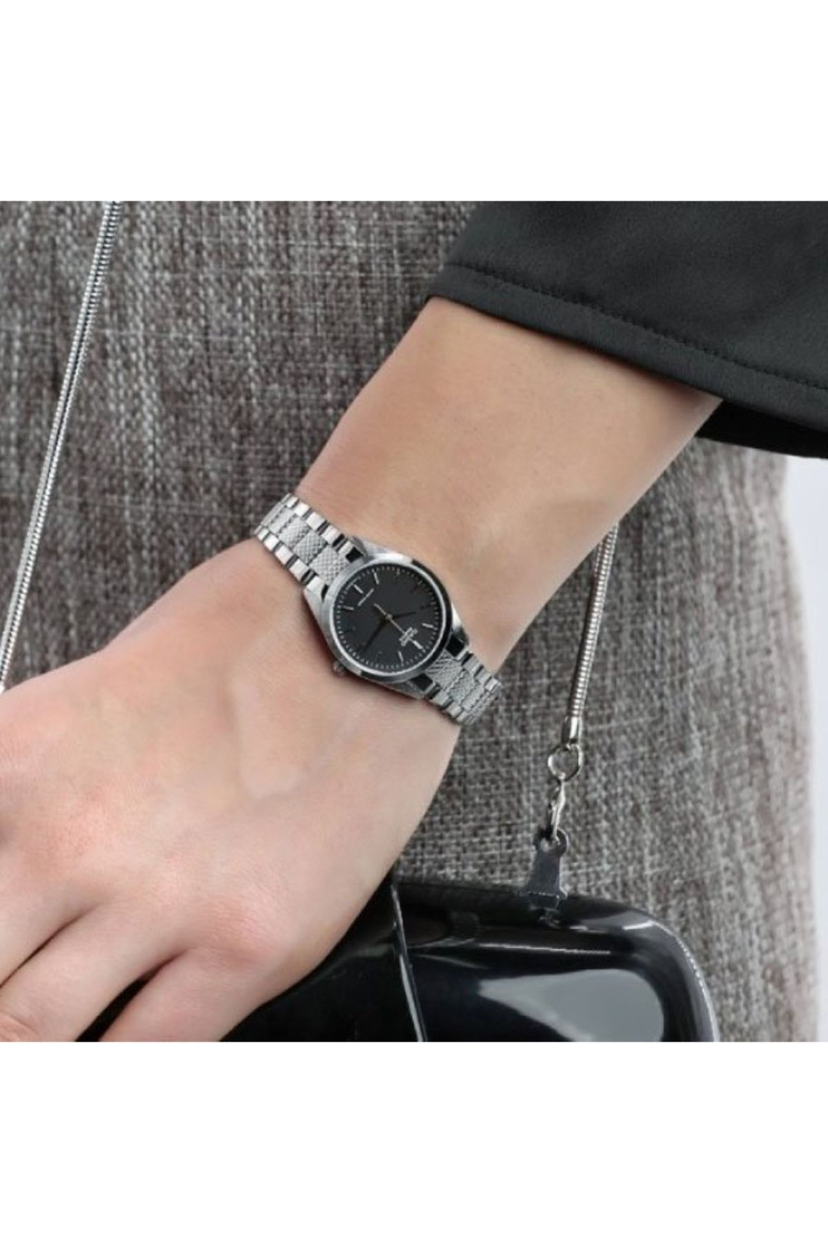 Casio-ساعة كاسيو النسائية التناظرية ذات الميناء الأسود - LTP-1274D-1A 3