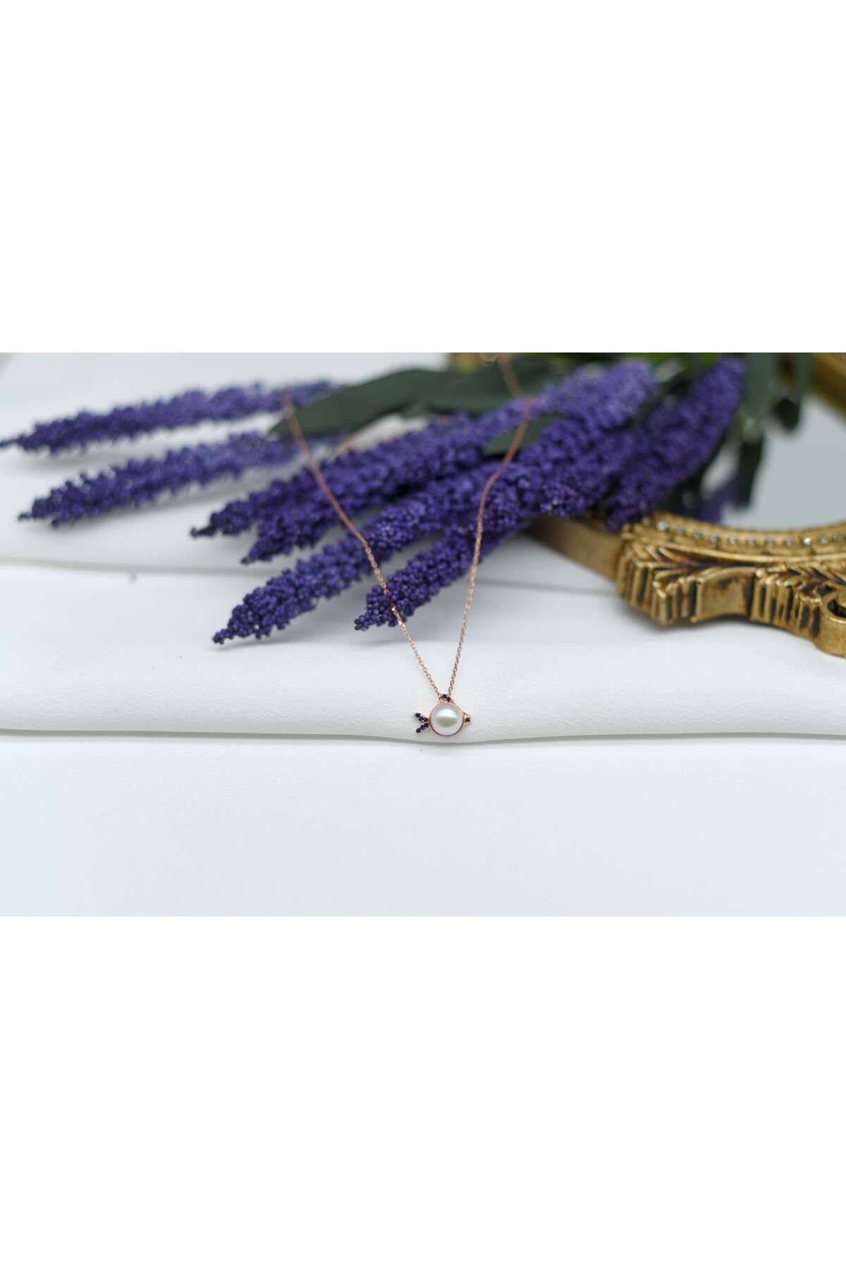 Ocean Silver & Jewelry İncili Balon Balık Gümüş Kolye