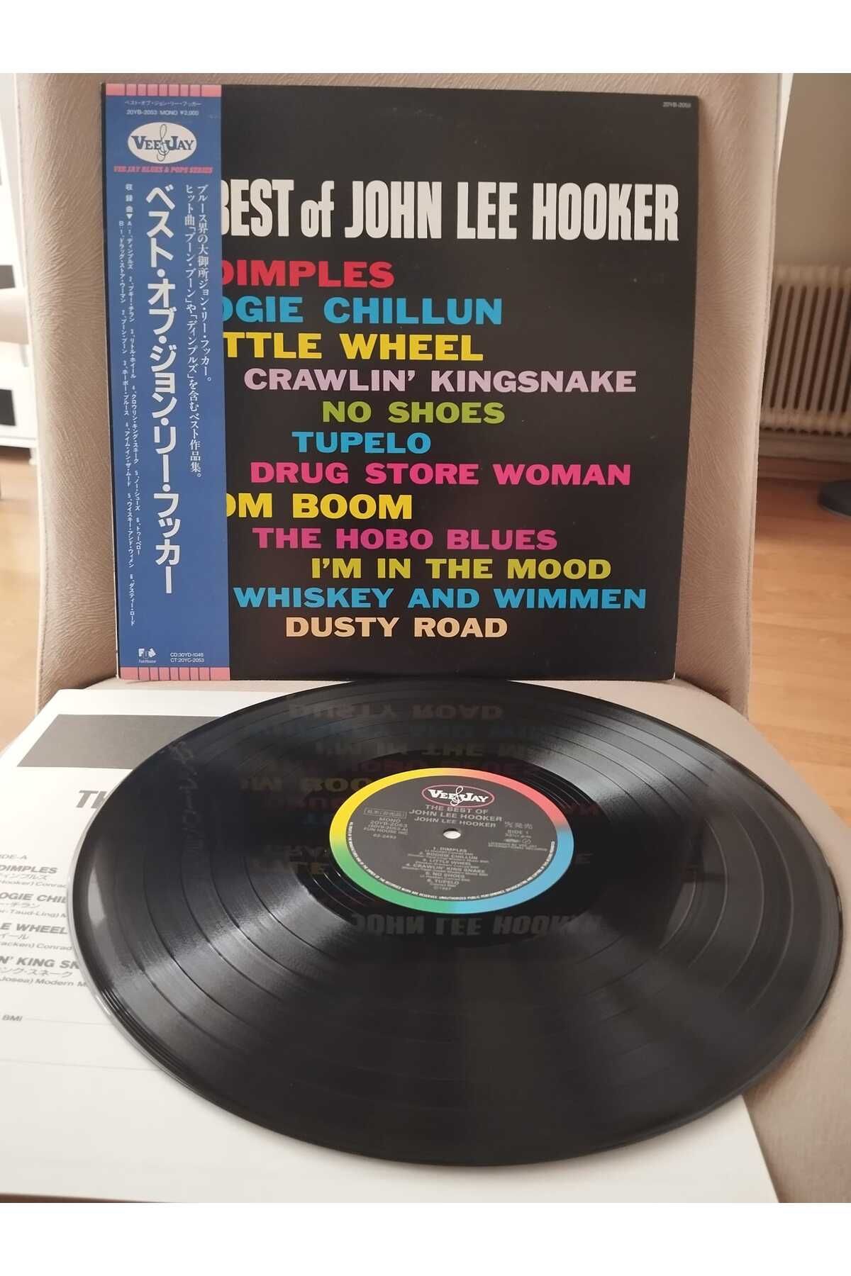 Plakperest John Lee Hooker – The Best Of John Lee Hooker - 1987 Japonya Basım LP Plak -Obi’li-2.El