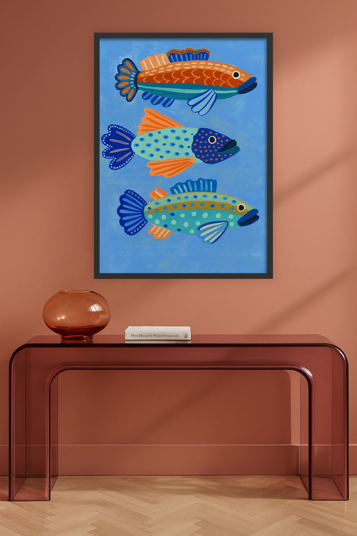 HOMEPACK Tekli Ahşap Çerçeveli Tablo Tek Parça Poster Tablo TKKARINA-23