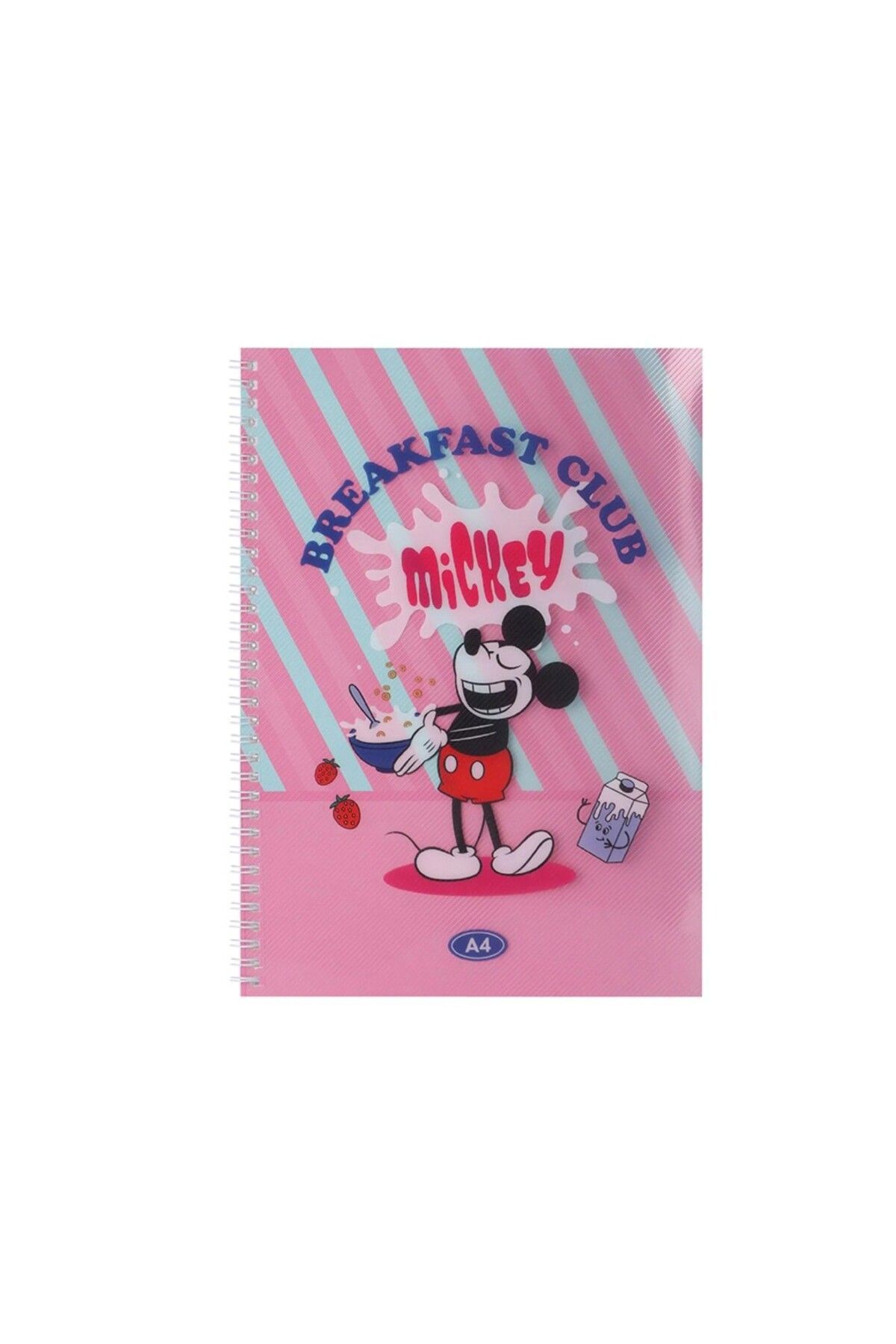 Miniso Disney Mickey Mouse Lisanslı Yemek Serisi A4 PP Telli Not Defteri