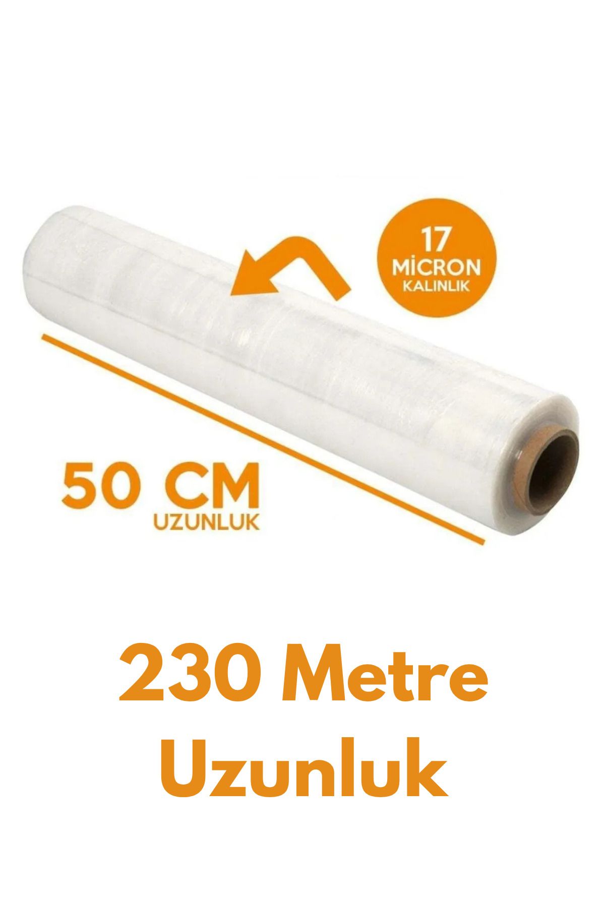 HAFSER Streç Film Eşya Palet Streç Film 1.8kg 230mt 50cm 17 Mikron 1 Adet
