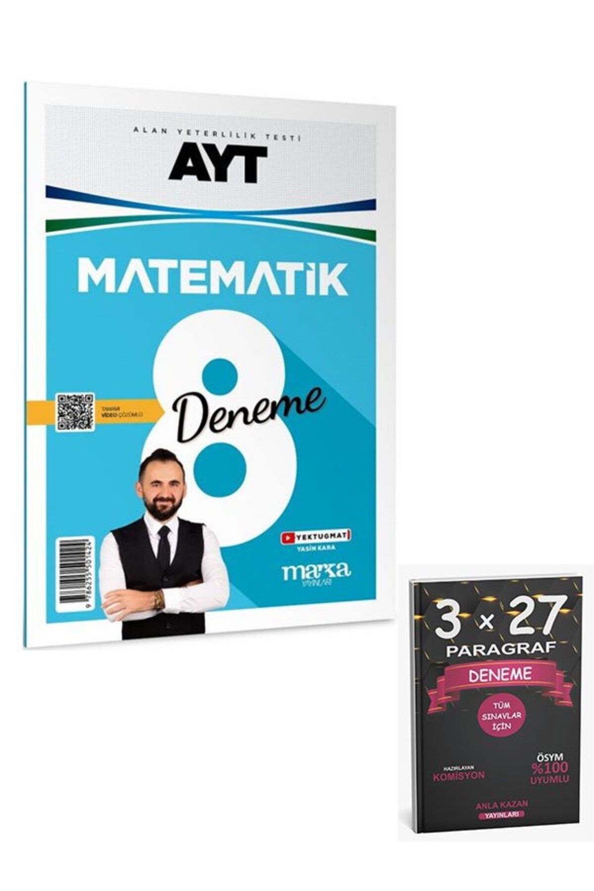 Anla Kazan Yayınları Marka Yayınları AYT Matematik Tamamı Video Çözümlü 8 Deneme+AnlaKAzan PAragraf