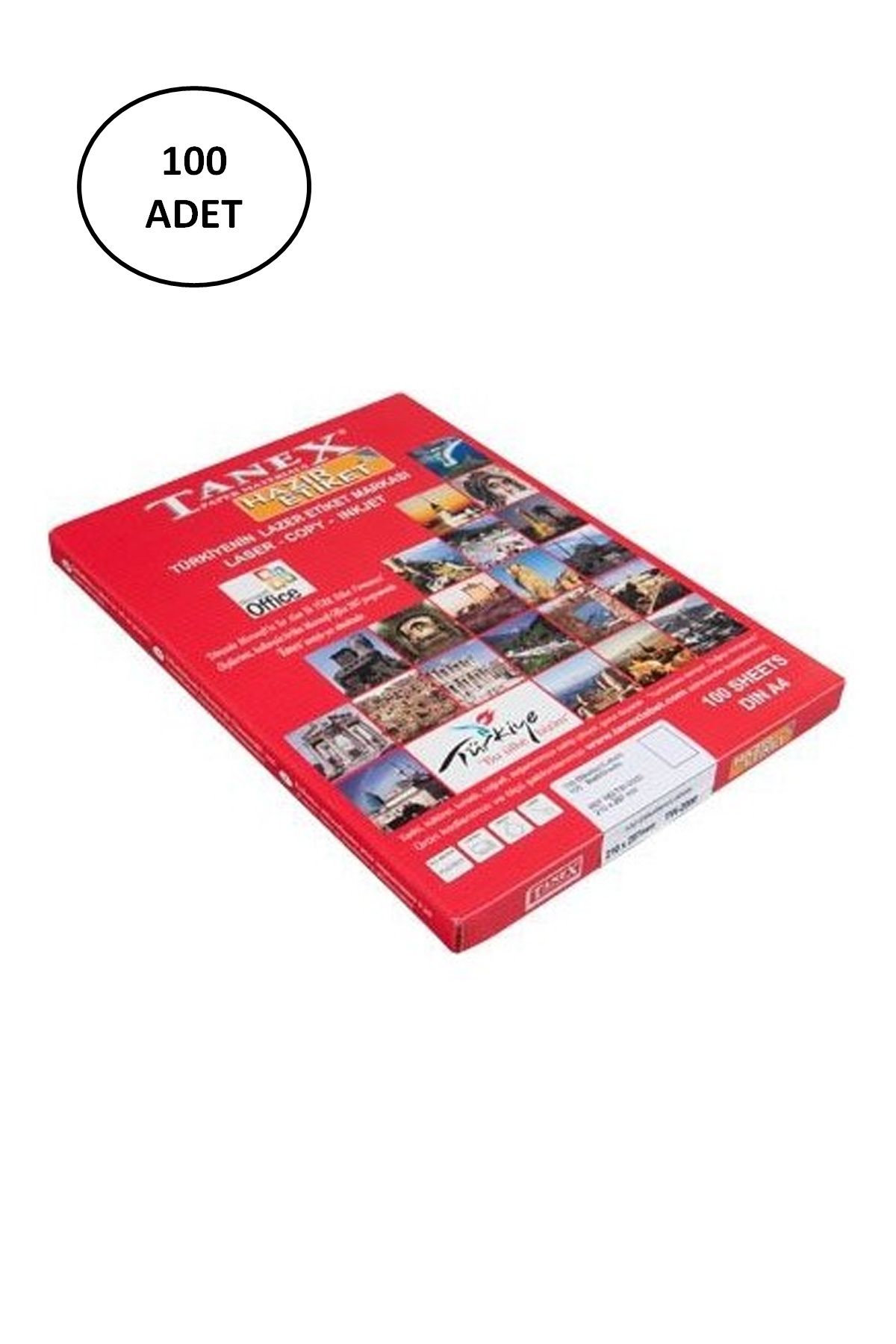 Serero Tanex TW-2100 210x280 mm 100'lü Paket Kuşe Laser Etiket