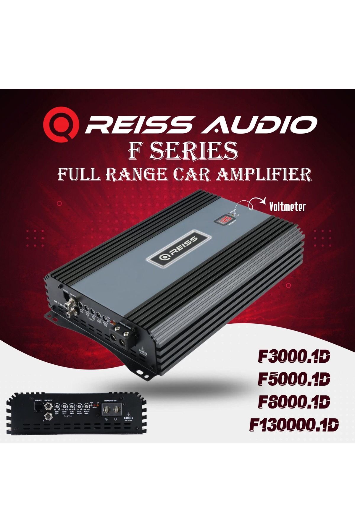 Reiss Audio Rs-F5000.1d Mono Amfi Fanlı Bas Amfisi 1ohm 5000rms- 2 Ohm 2600rms-4ohm 1600rms-bas Kontrollü