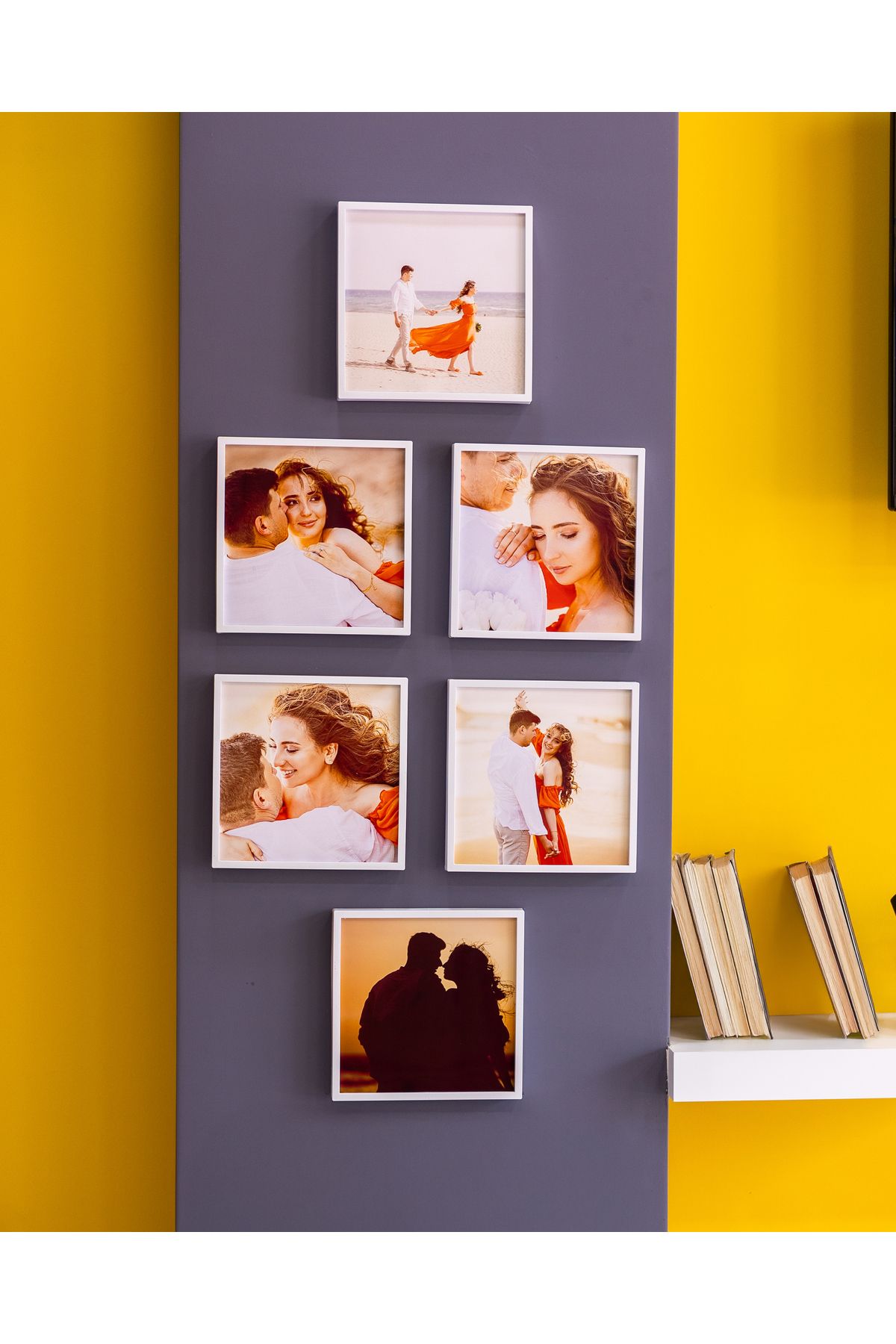 çınararthome SökTak 6’lı 21x21 Kare Plastik Çerçeve Seti – Modern ve Şık Duvar Dekoru