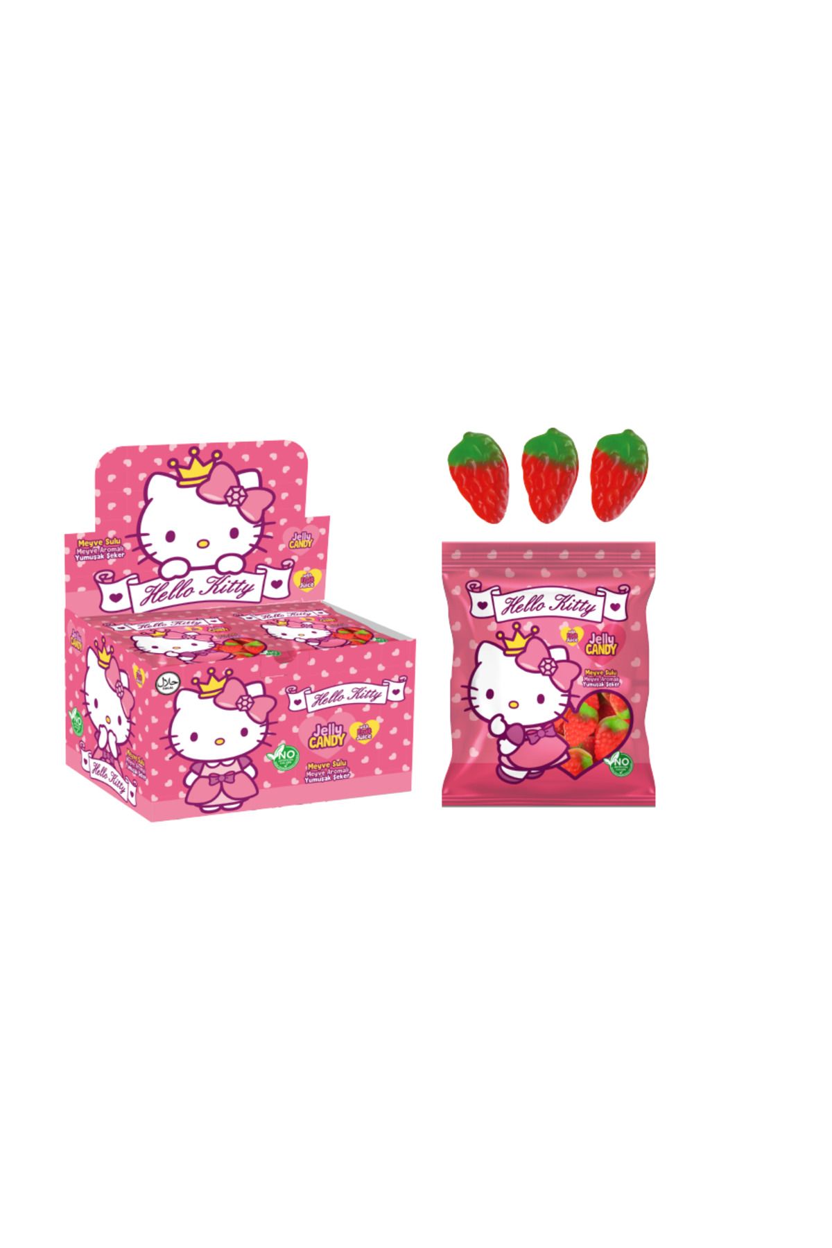 Hello Kitty Çilek Meyve Aromalı Yumuşak Şeker 40 Gr. 1 Adet