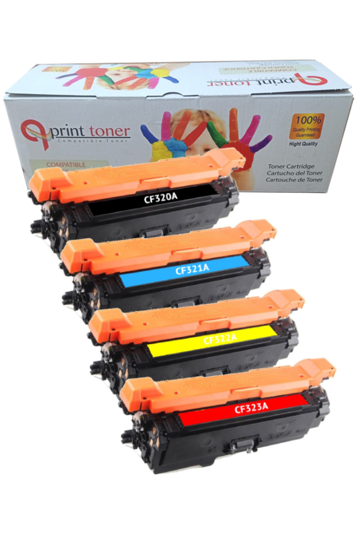 QPRİNT TONER COMPATİBLE TONER QPRİNT TONER HP 652A CF320A SET MUADİL TONER 4 RENK M651dn M680dn CZ248A CZ249A CZ250A CZ256A CZ257A