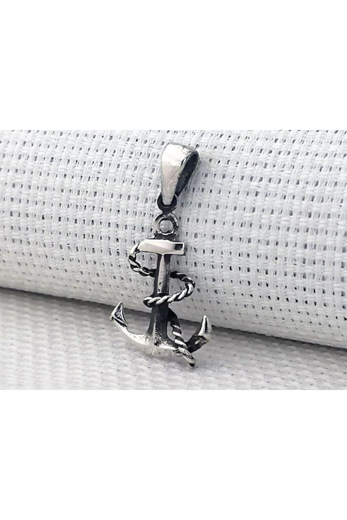 shop Denizci Çapa Küçük Boy 925 Ayar Gümüş Erkek Kolye Ucu