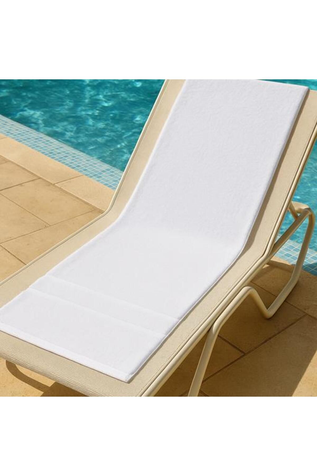 Ellia Soft Beach Cotton %100 Pamuk Şezlong Havlusu | 70x200 cm - 635 gr | Plaj ve Havuz